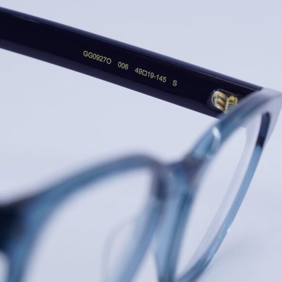 Gucci 🕶️ New Gucci GG0927O 006 Eyeglasses - Blue Frame Size ONE SIZE - 7 Thumbnail