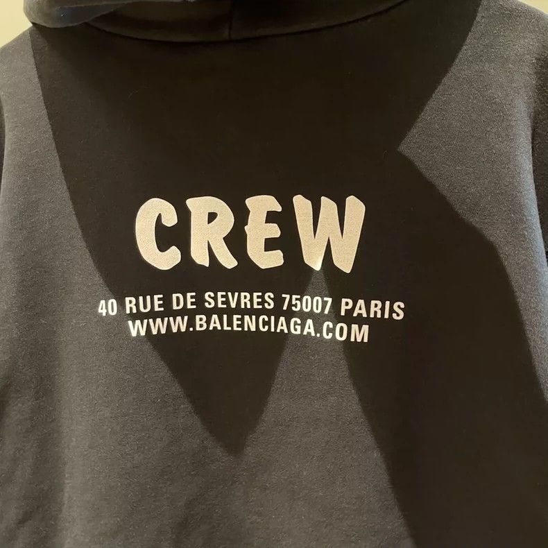 Balenciaga Balenciaga Black crew Little Logo Hoodie 2501-Nextarrow Size US M / EU 48-50 / 2 - 4 Thumbnail