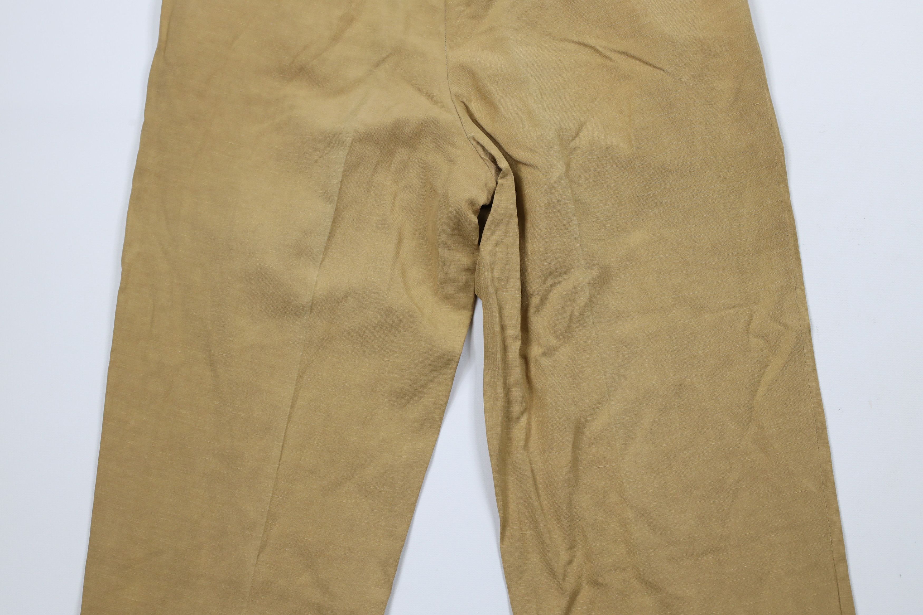 Vintage Vintage 90s Streetwear Silk Linen Wide Leg Chino Pants Size US 34 / EU 50 - 12 Thumbnail