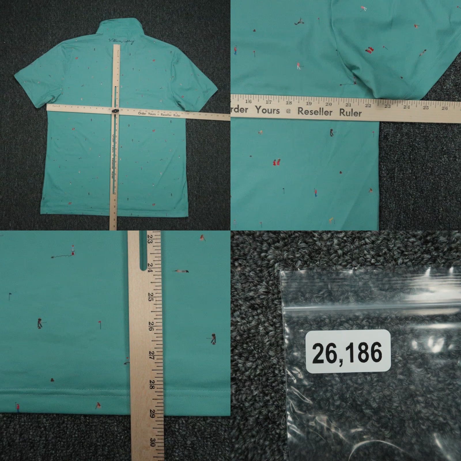Vintage VINTAGE William Murray Shirt Mens Large Blue Green Caddyshack Performance Golf Polo Size US L / EU 52-54 / 3 - 8 Thumbnail