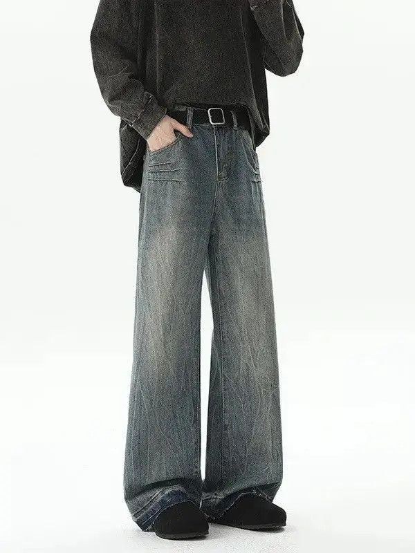 Japanese Brand Retro casual loose straight leg jeans Size US 32 / EU 48 - 2 Thumbnail