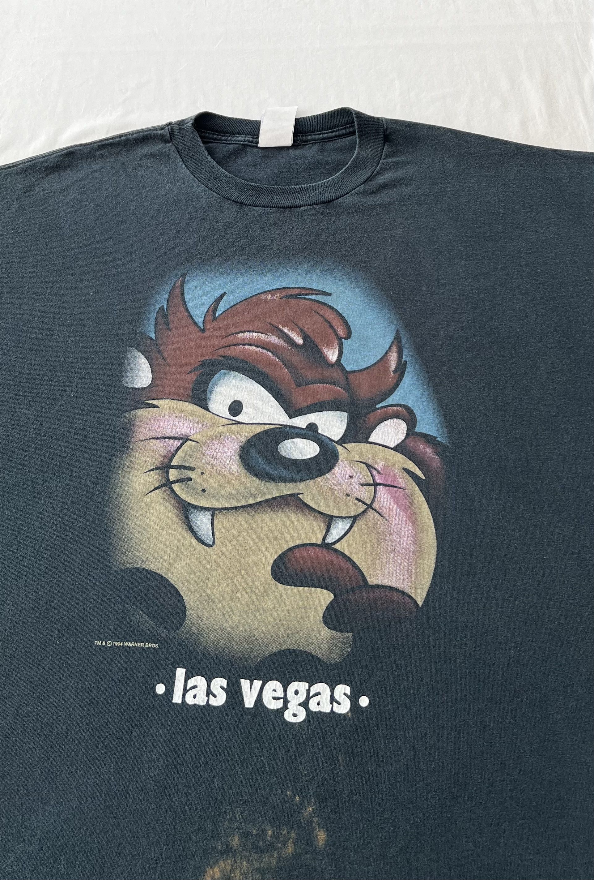 Cartoon Network Vintage 1994 Taz Tazmanian Devil Las Vegas Warner Bros Tee Size US XXL / EU 58 / 5 - 3 Thumbnail