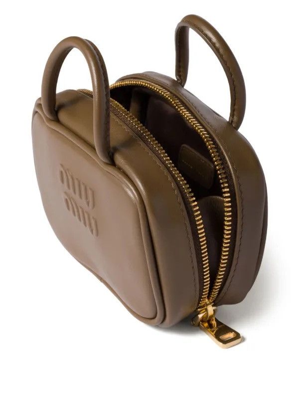 Miu Miu 🔥RARE🔥Brown Leather Mini Bag Tote Pouch Accessorie Size ONE SIZE - 2 Thumbnail