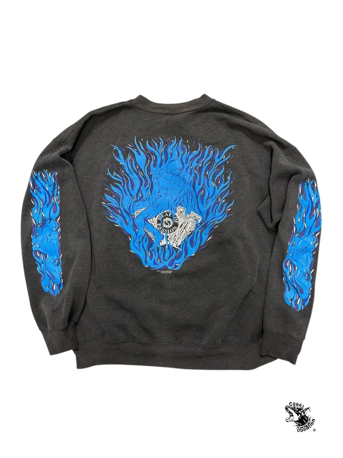 Vintage Vintage faded motorcycle crewneck Size US M / EU 48-50 / 2 - 2 Thumbnail