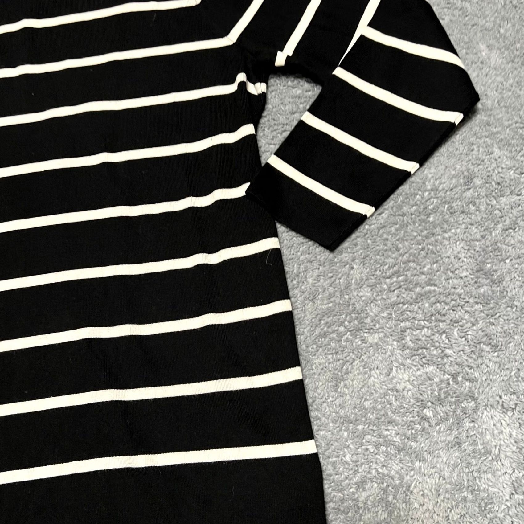Vintage Chicos Sweater Womens 4 XXL Graphic Stripe Rachel Turtleneck Black Shirt Pullover Regular Womens Boys? Size XXL / US 16-18 / IT 52-54 - 2 Thumbnail