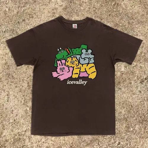 VIBE Cartoon animal print washed vintage cotton t-shirt Size US M / EU 48-50 / 2 - 6 Thumbnail