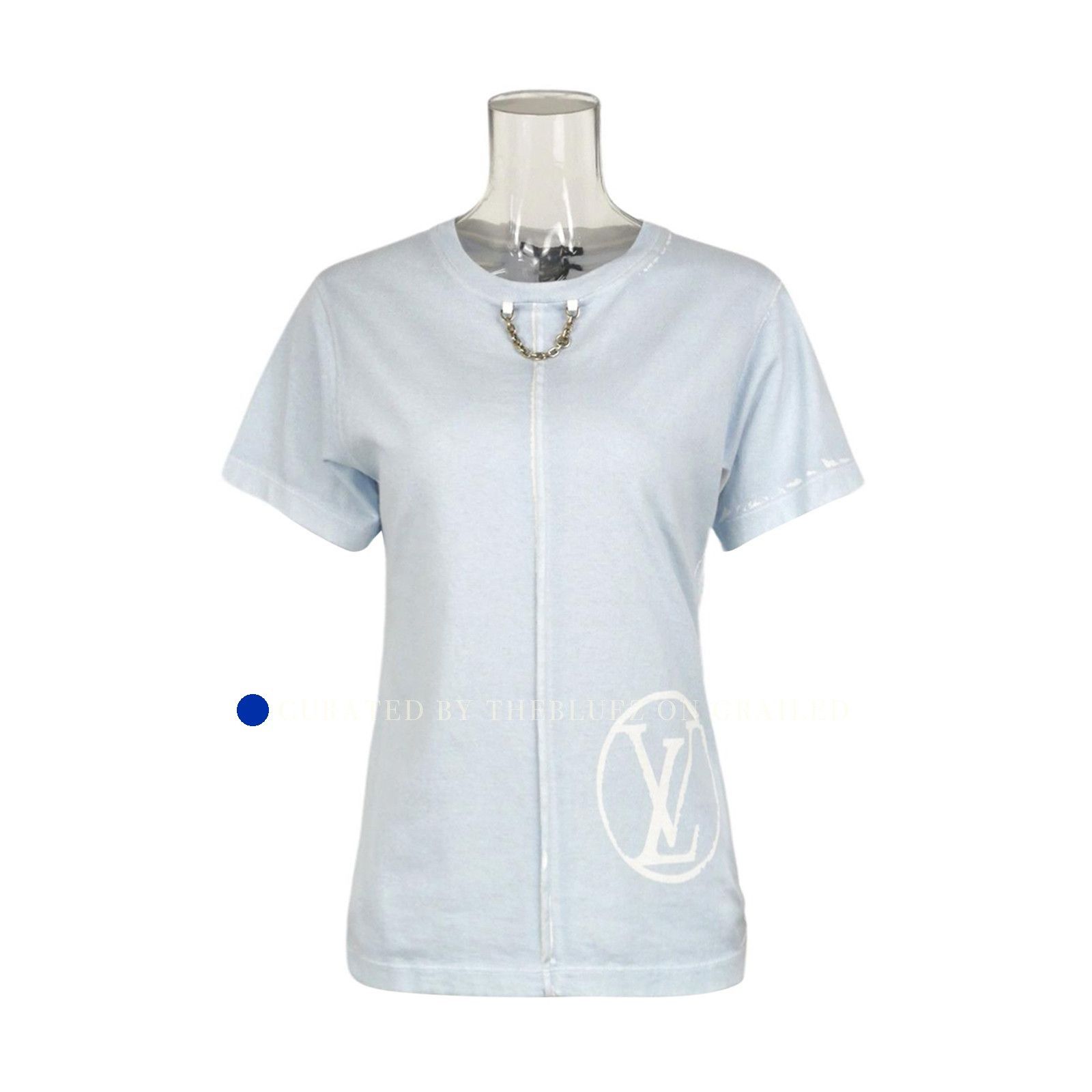 Louis Vuitton Chain Logo T-Shirt in Blue - Size S Size US S / EU 44-46 / 1 - 1 Thumbnail