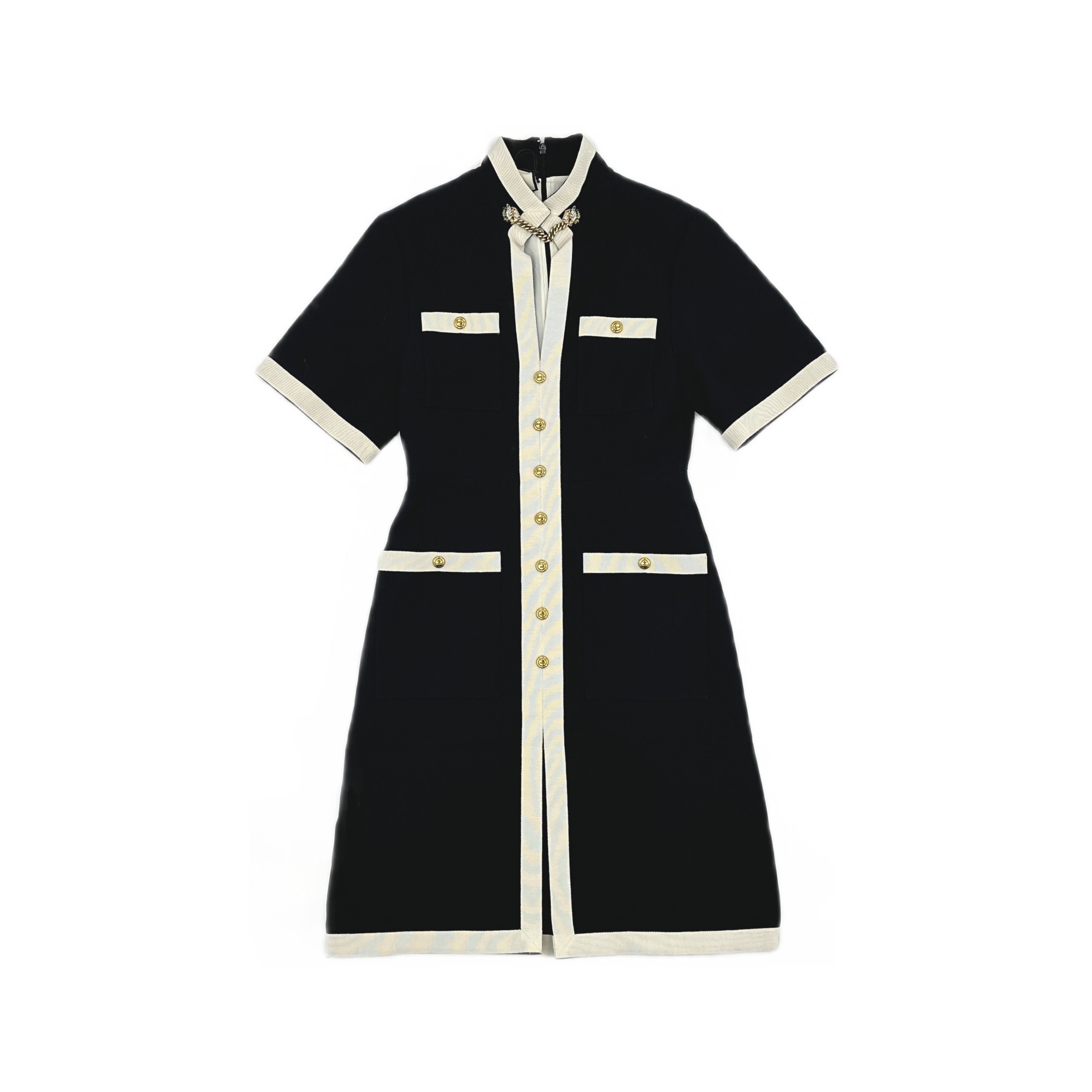 Gucci Gucci Contrast Trim Button-Up Mini Dress 36 Size XS / US 0-2 / IT 36-38 - 1 Thumbnail
