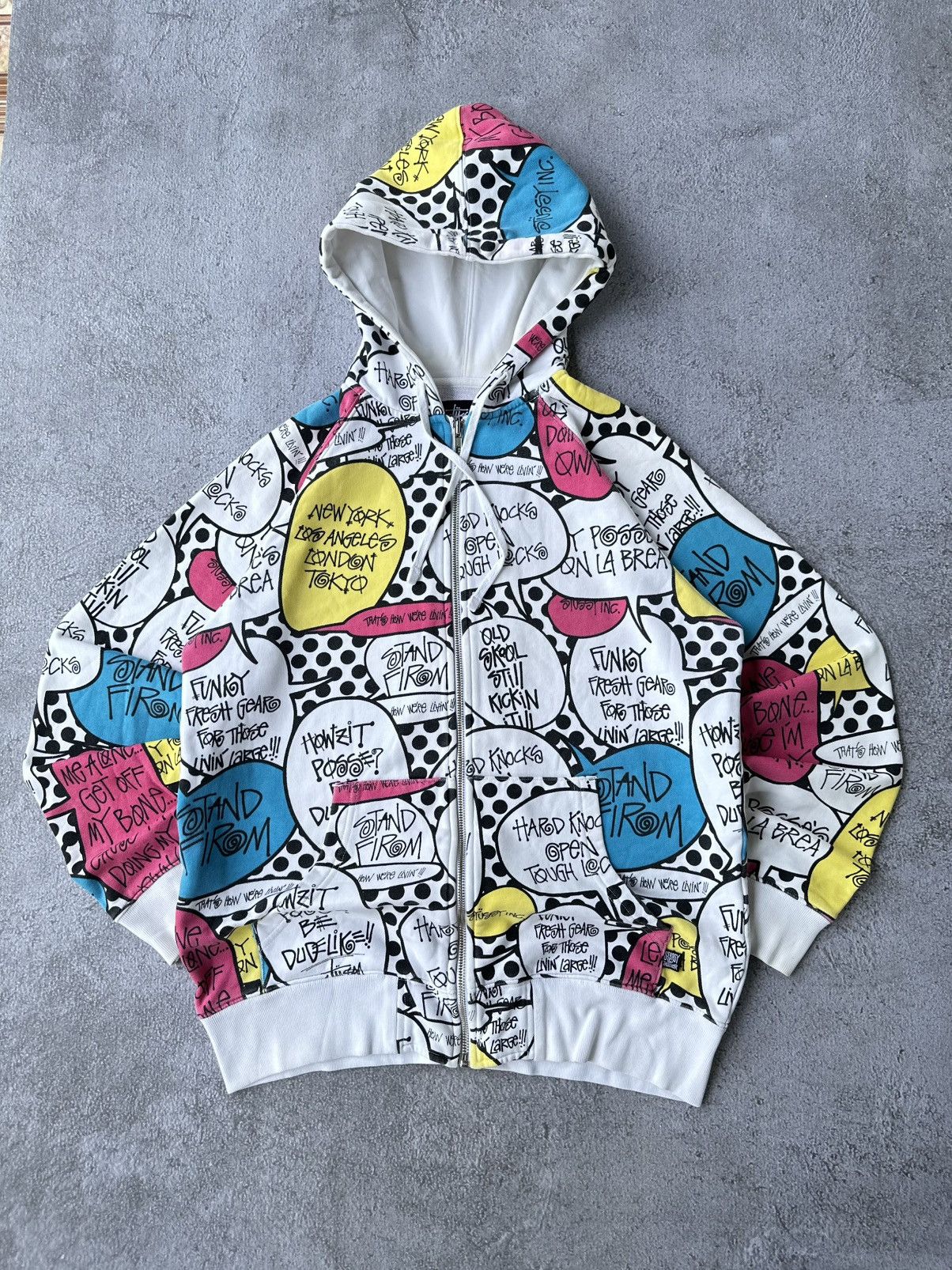 vintage stussy speech bubble comic