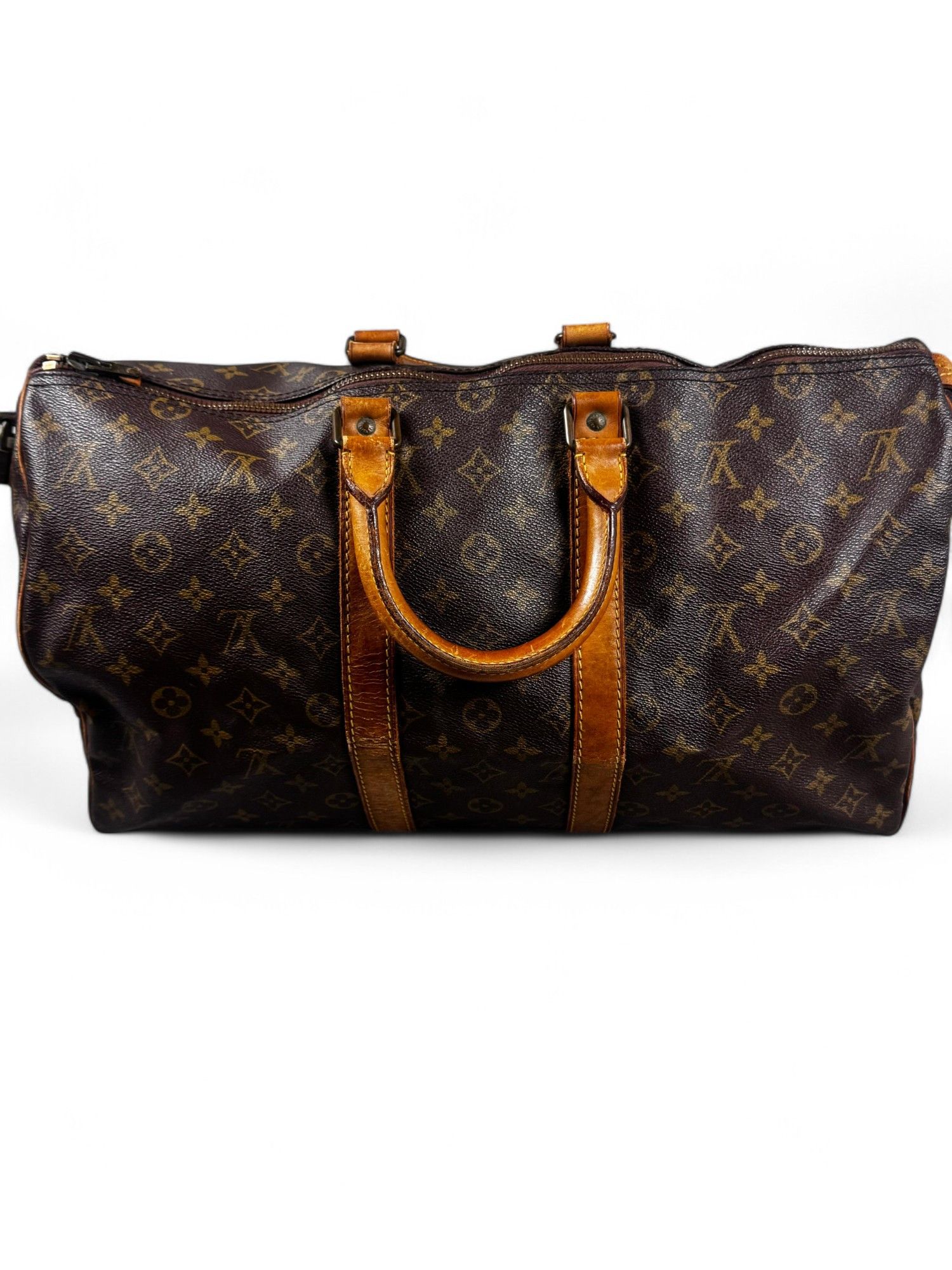 Louis Vuitton Louis Vuitton - Keepall 50 Boston Brown Leather Luggage Size ONE SIZE - 2 Thumbnail