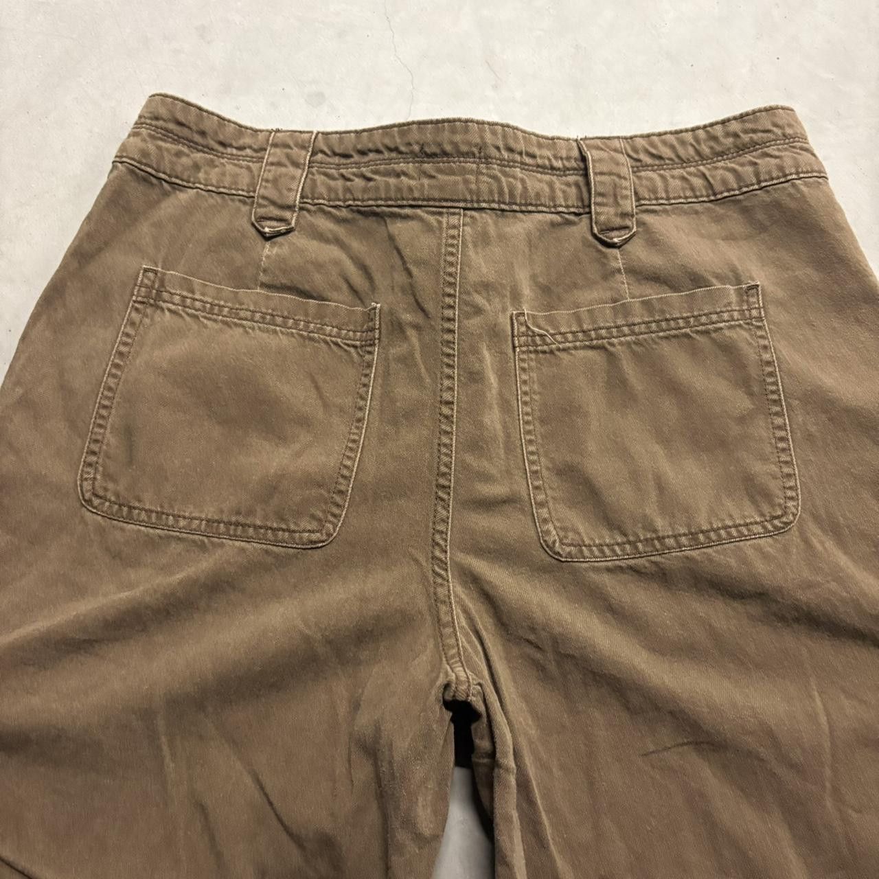 Vintage Crazy Vintage Y2K 2000s Grunge Super Baggy Wideleg Short Brown Cargo Pants! Size US 34 / EU 50 - 6 Thumbnail