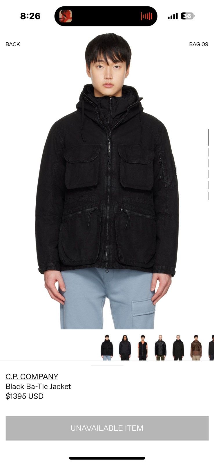 C.P. Company BLACK BA TIC JACKET Size US L / EU 52-54 / 3 - 7 Thumbnail