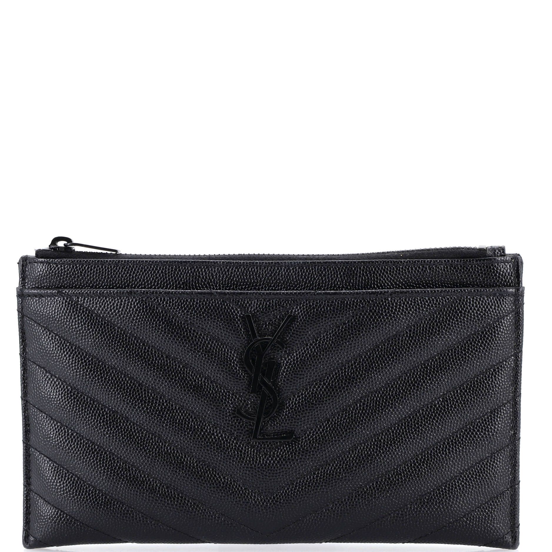 Saint Laurent Paris Classic Monogram Zip Bill Pouch Size ONE SIZE - 1 Thumbnail