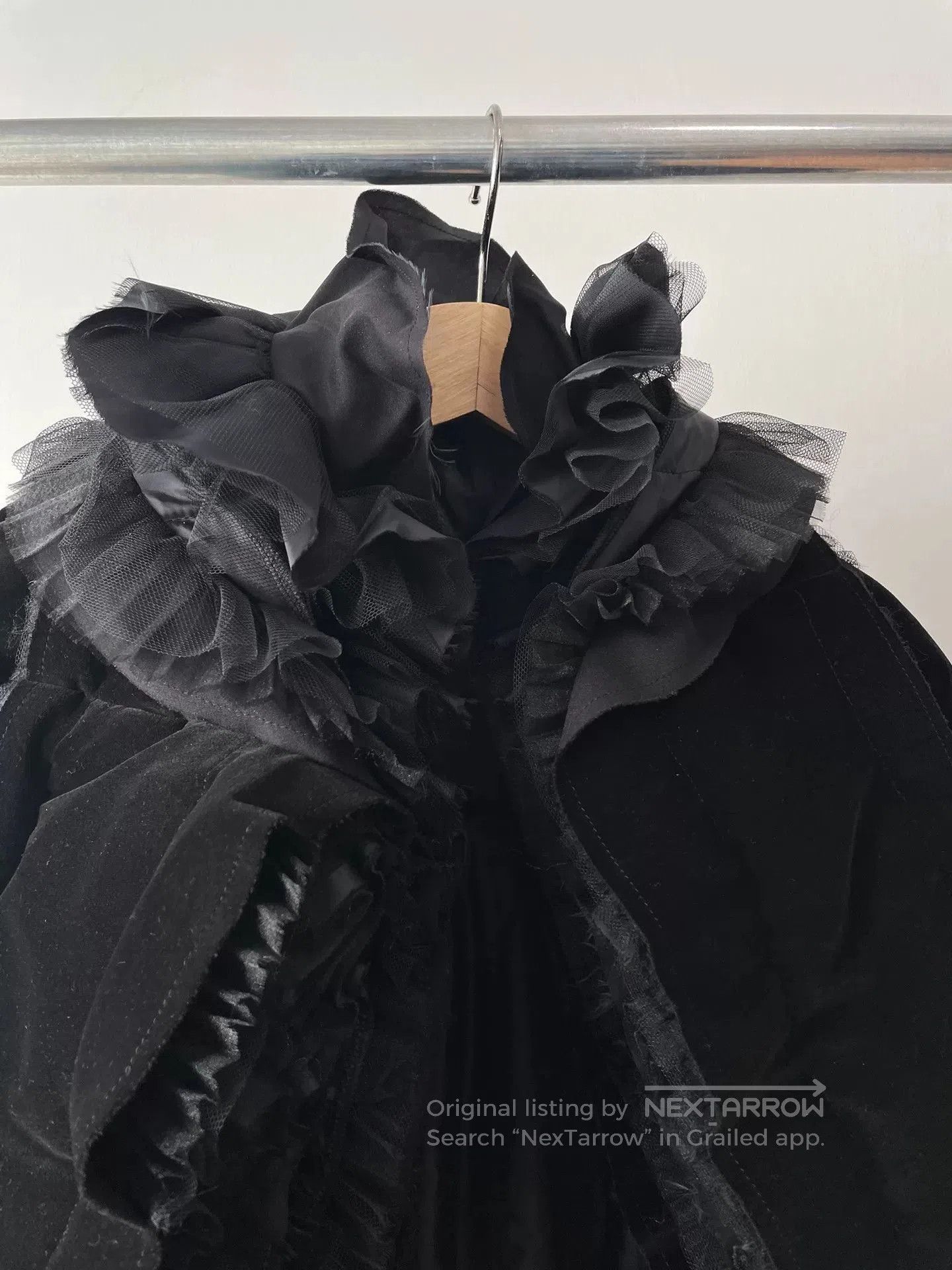 Comme des Garcons Comme des Garçons Black Velvet Coat. Size S / US 4 / IT 40 - 3 Thumbnail