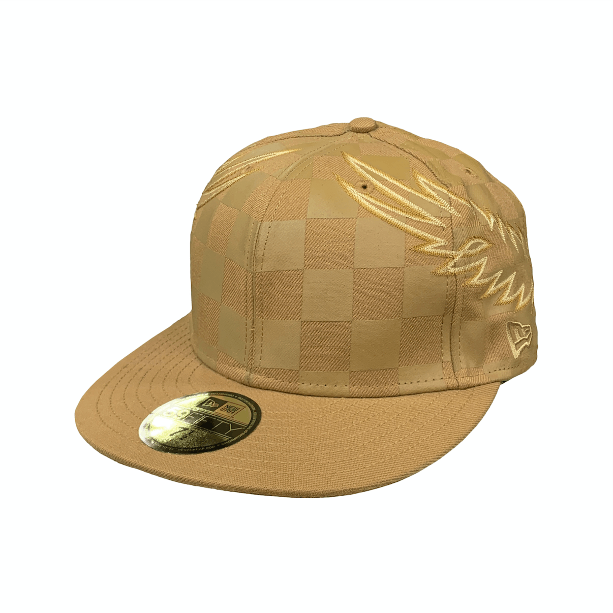 Number (N)ine 2009 Angel Wings Embroidered Fitted Hat (Khaki) Size ONE SIZE - 1 Thumbnail