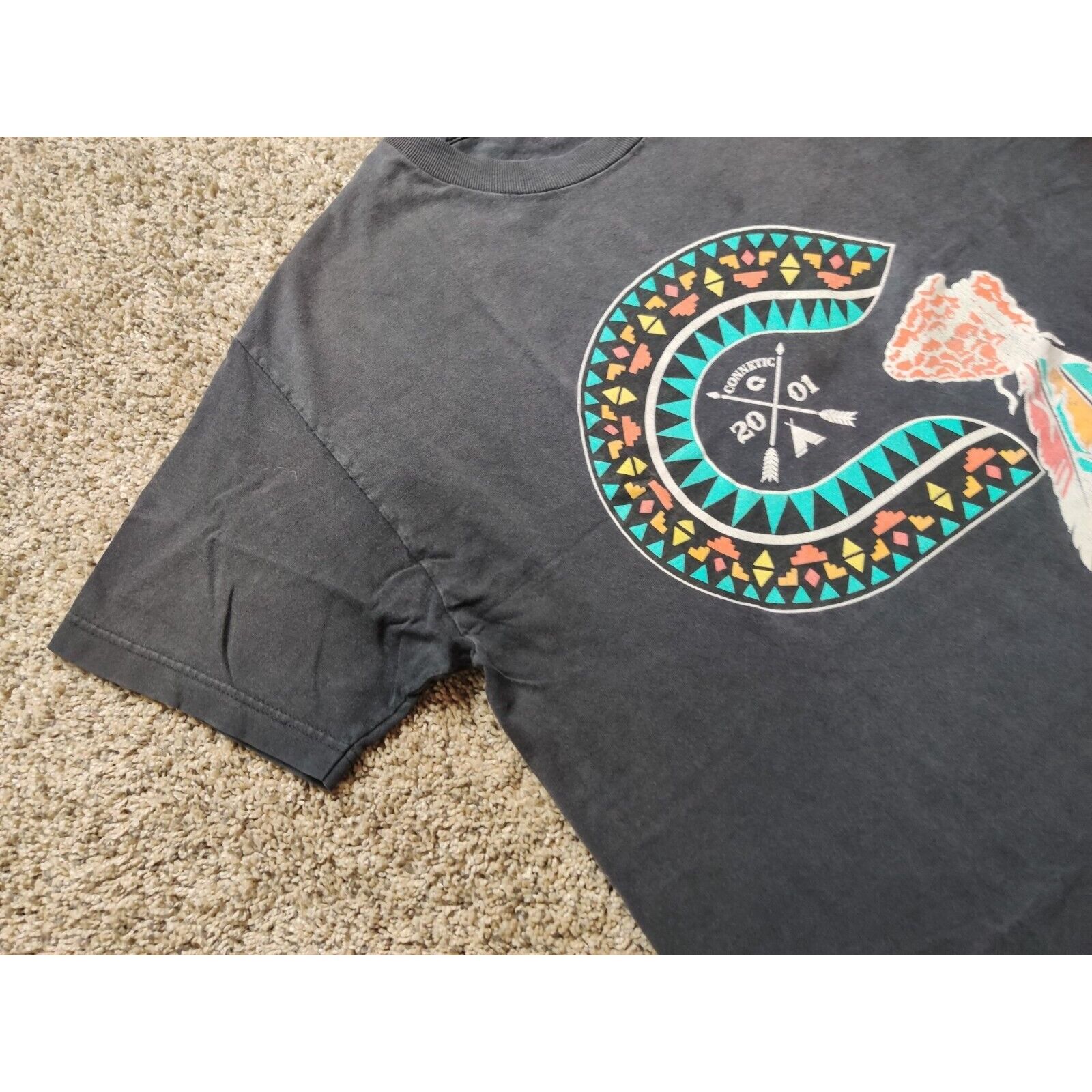 Other Connetic Shirt Adult Mens Large Faded Black Spell Out Logo Size US L / EU 52-54 / 3 - 6 Thumbnail