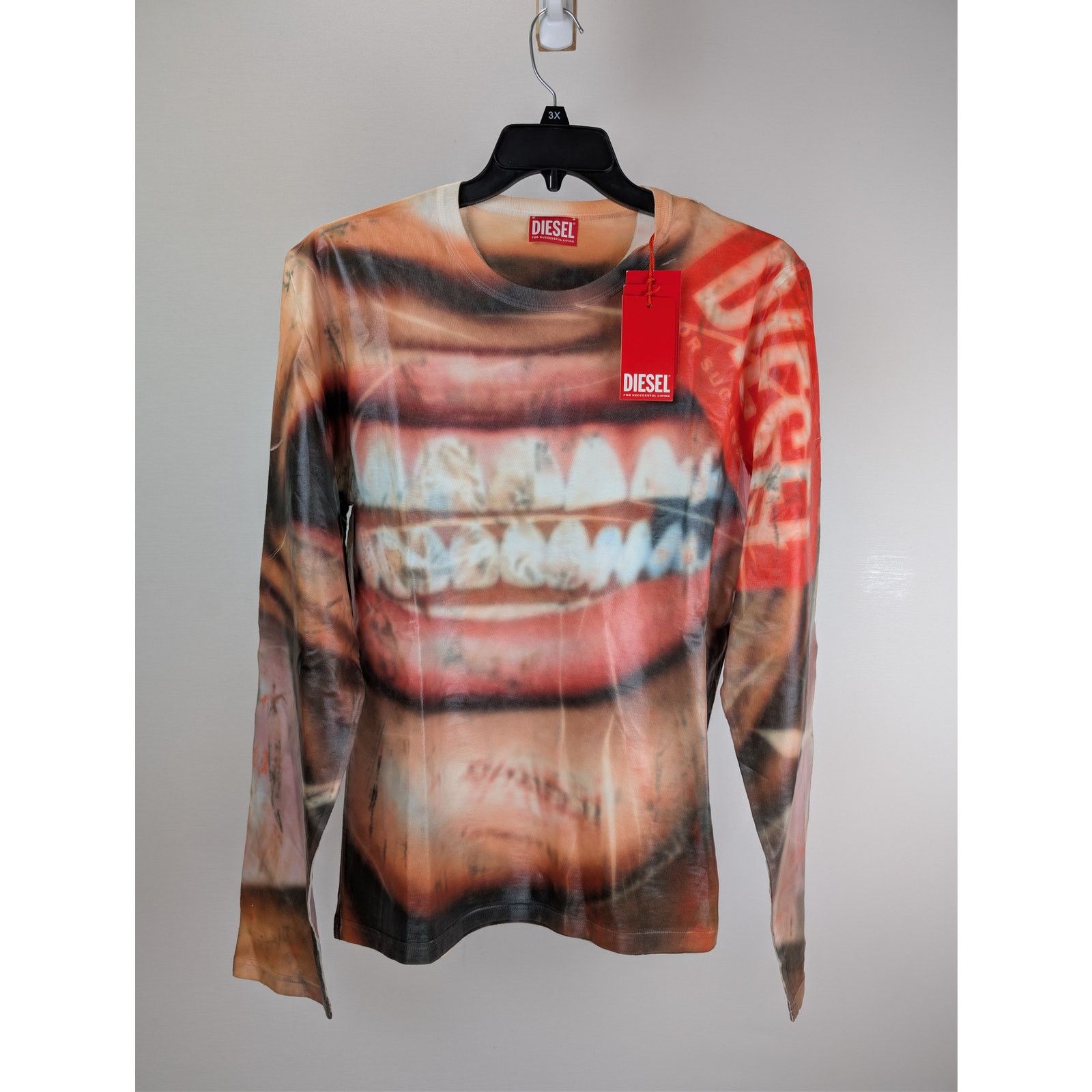 Diesel o1rshd1 T-NIBE-LS Mens Multicolor T-shirt in Multicolor Size US L / EU 52-54 / 3 - 2 Thumbnail