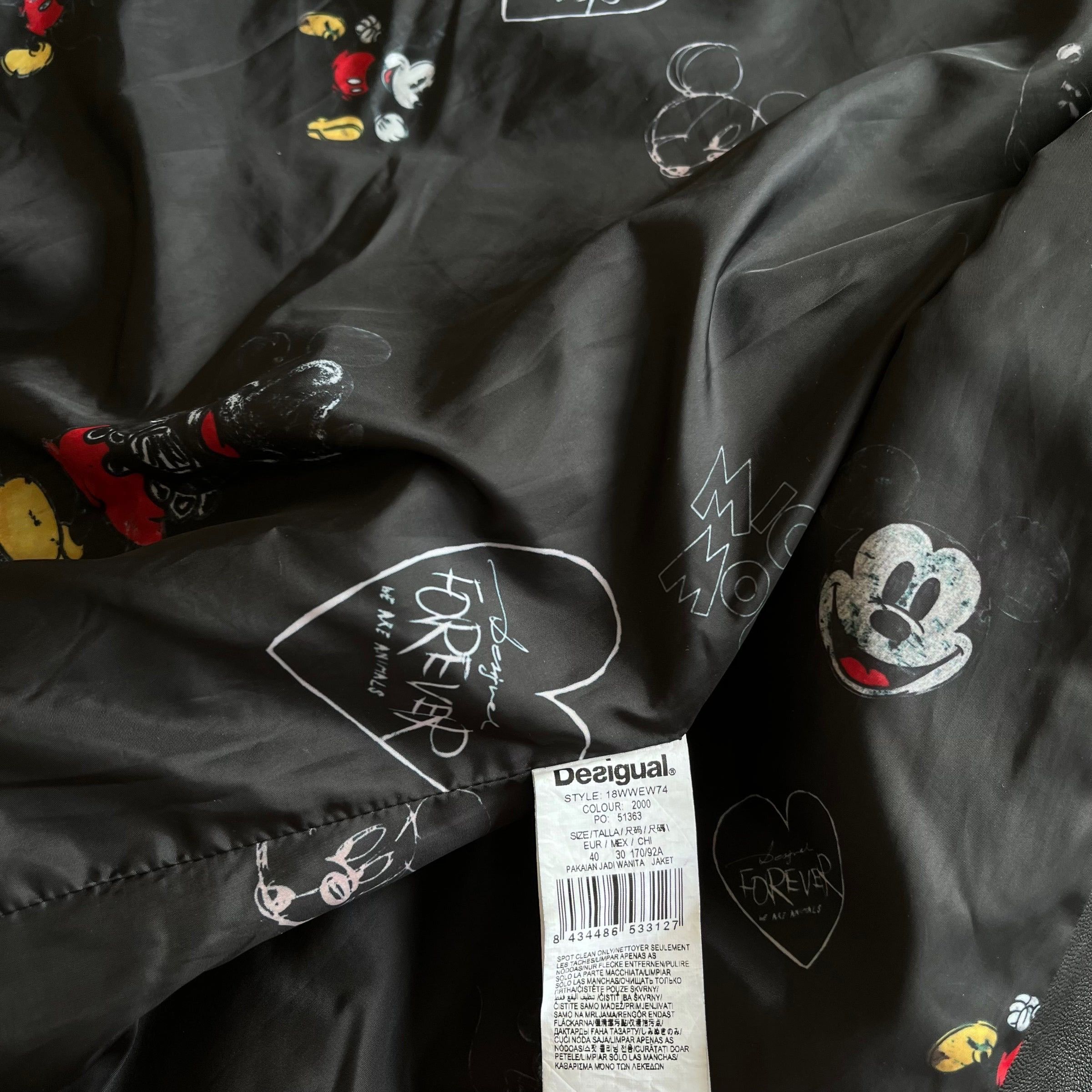 Desigual Vintage Y2K Women's Desigual Disney Faux Leather Jacket Size S / US 4 / IT 40 - 8 Thumbnail