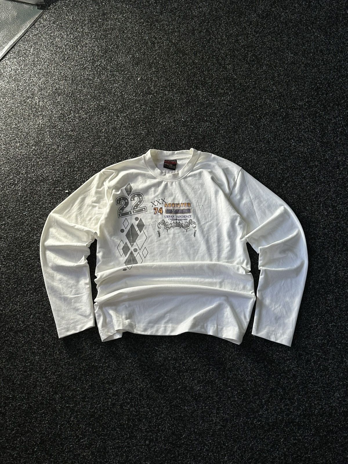 Quiksilver × Vintage 🚨Vintage 90s Big Logo QUIKSILVER AG WHITE longsleeve Y2K Size US S / EU 44-46 / 1 - 1 Thumbnail