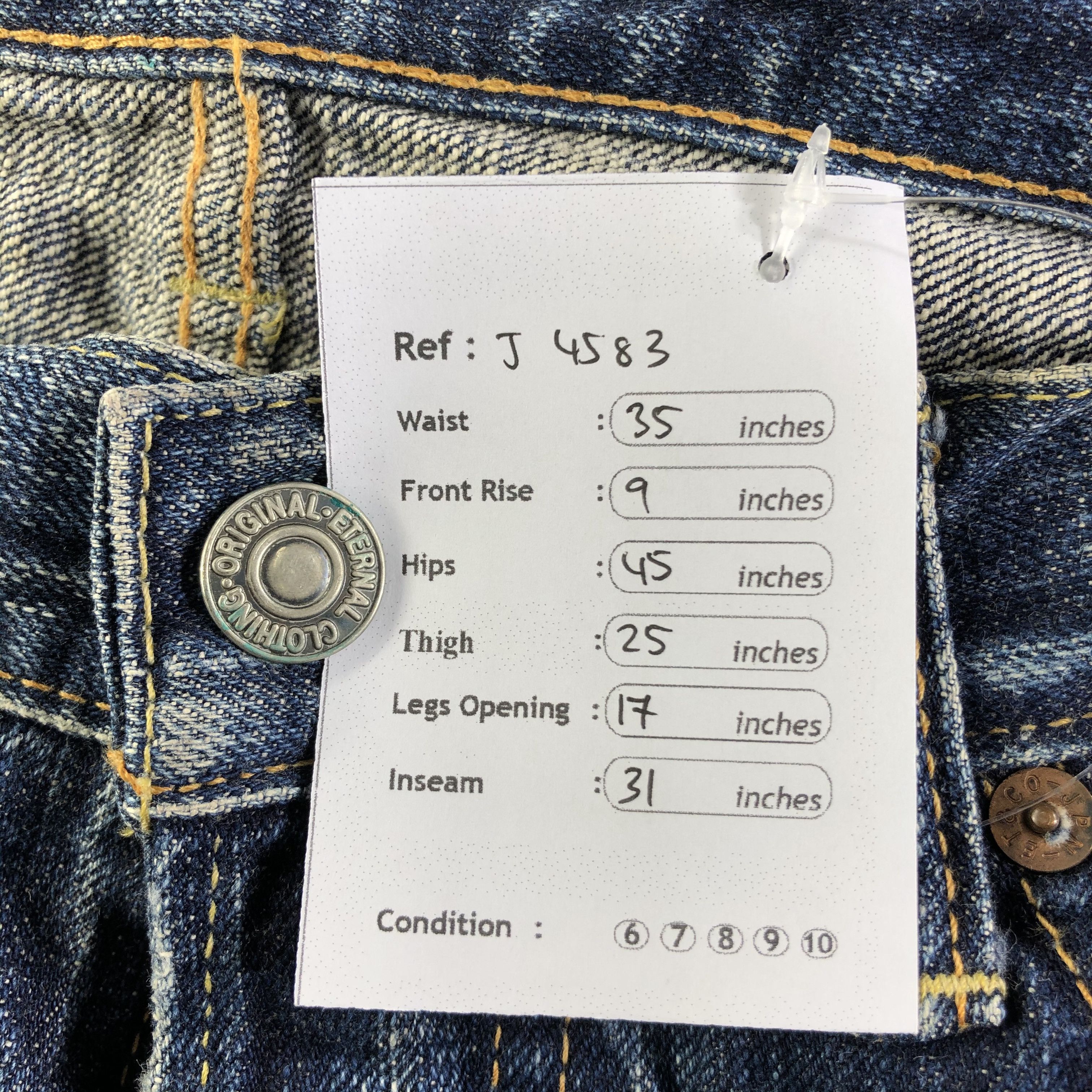 Eternal Vintage Eternal Jeans-J4583 Size US 35 - 10 Thumbnail