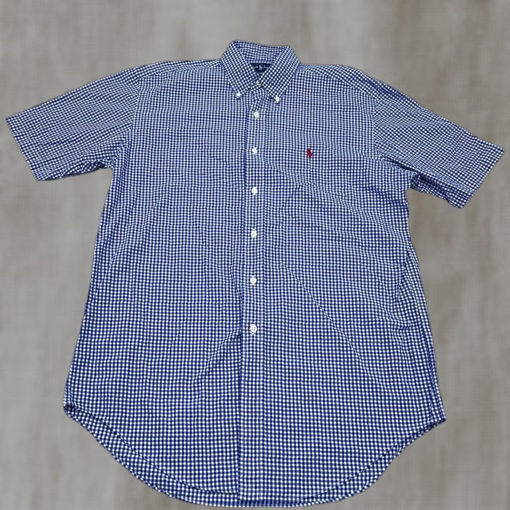 Ralph Lauren Ralph Lauren Shirt Men Medium Blue Button Up Classic Fit Gingham Check Camp A10 Size US M / EU 48-50 / 2 - 1 Thumbnail
