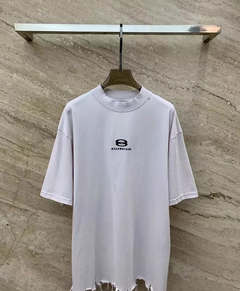 Balenciaga Balenciaga Embroidered double-ring letters logo short slee Size US M / EU 48-50 / 2 - 1 Thumbnail