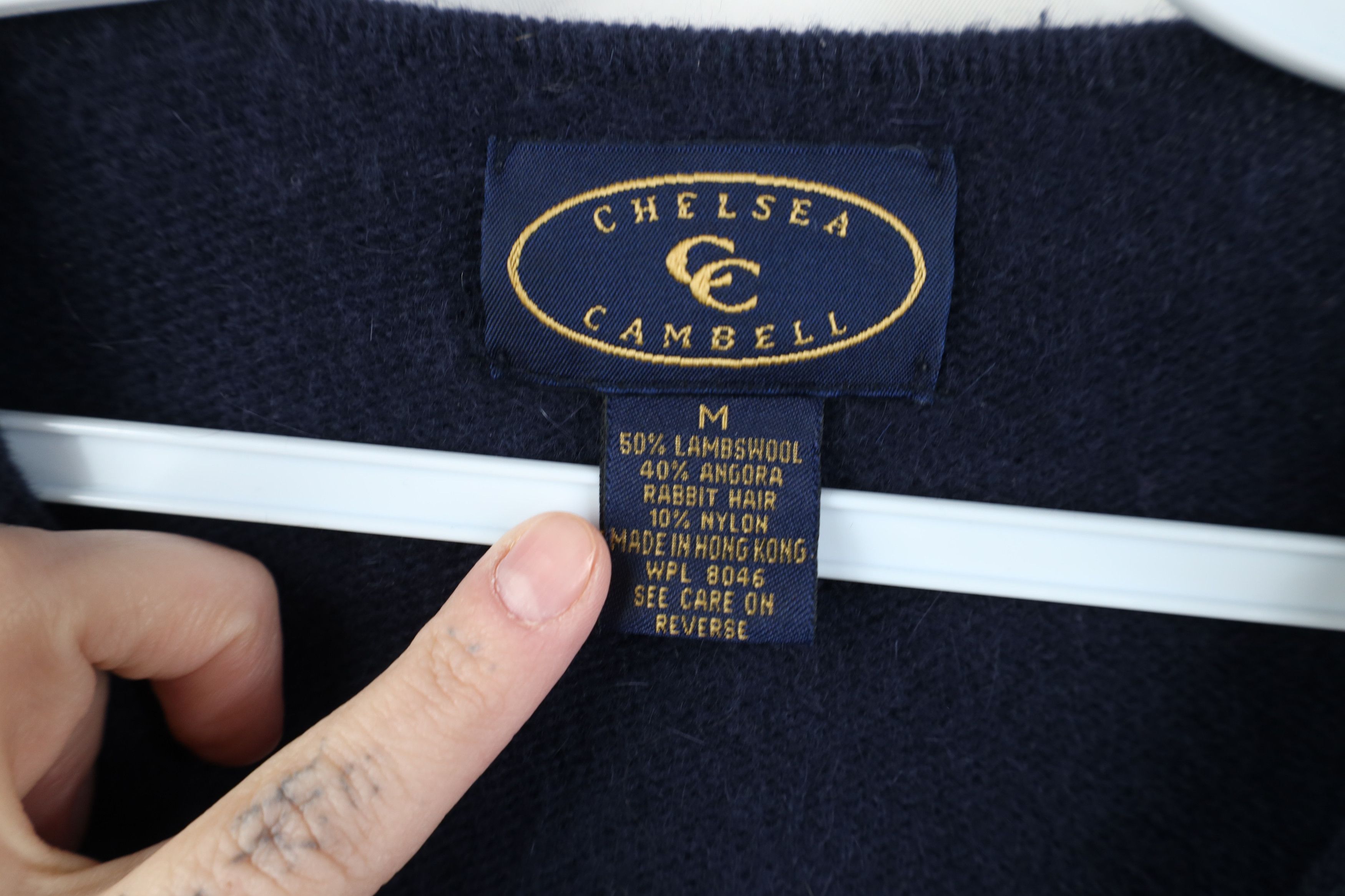 Vintage Vintage 90s Streetwear Lambswool Angora Knit Sweater Blue Size M / US 6-8 / IT 42-44 - 6 Thumbnail