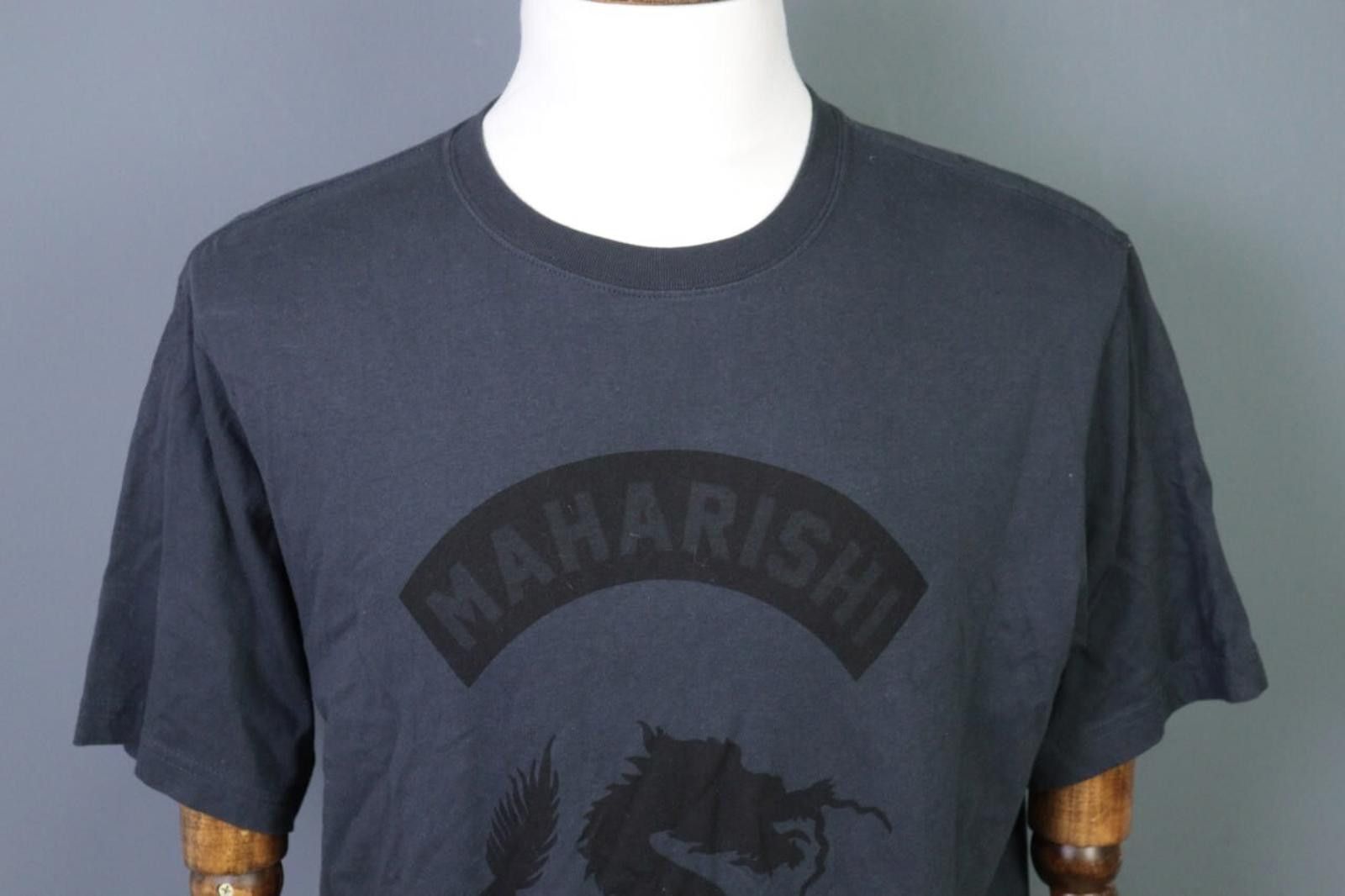 Maharishi Maharishi Blue Graphic Print 100% Cotton Shirt Top Size L Size L / US 10 / IT 46 - 2 Thumbnail