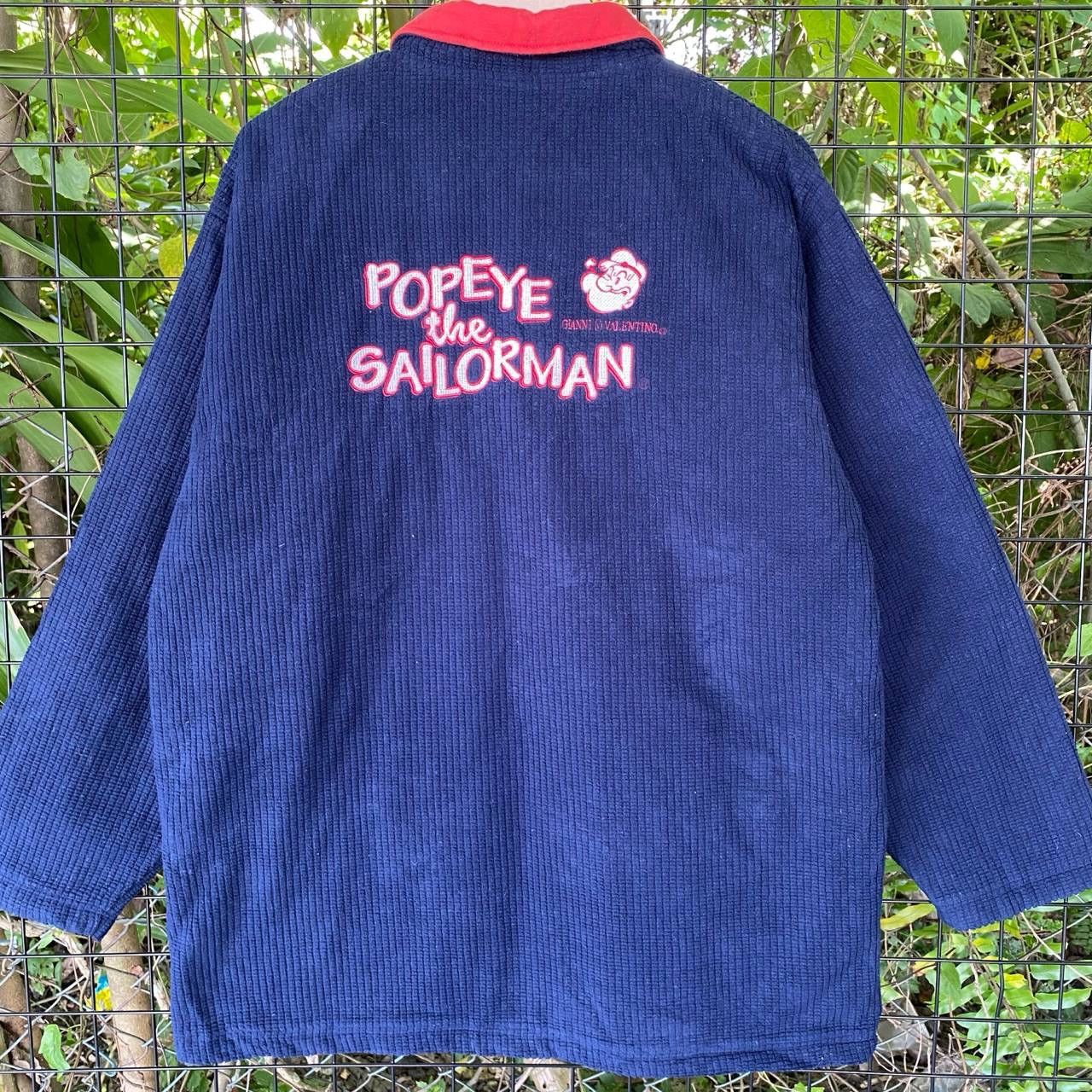 Gianni Valentino × Valentino Vtg Gianni Valentino X Popeye The Sailorman Button Up Size US L / EU 52-54 / 3 - 9 Thumbnail