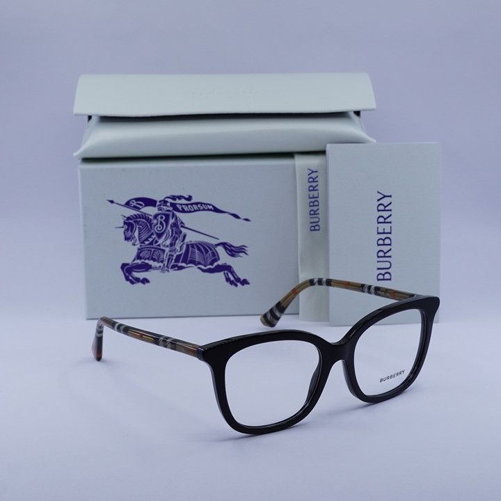 Burberry Burberry BE2430 4161 Women Eyeglasses Black/Check Brown 53mm Size ONE SIZE - 11 Thumbnail