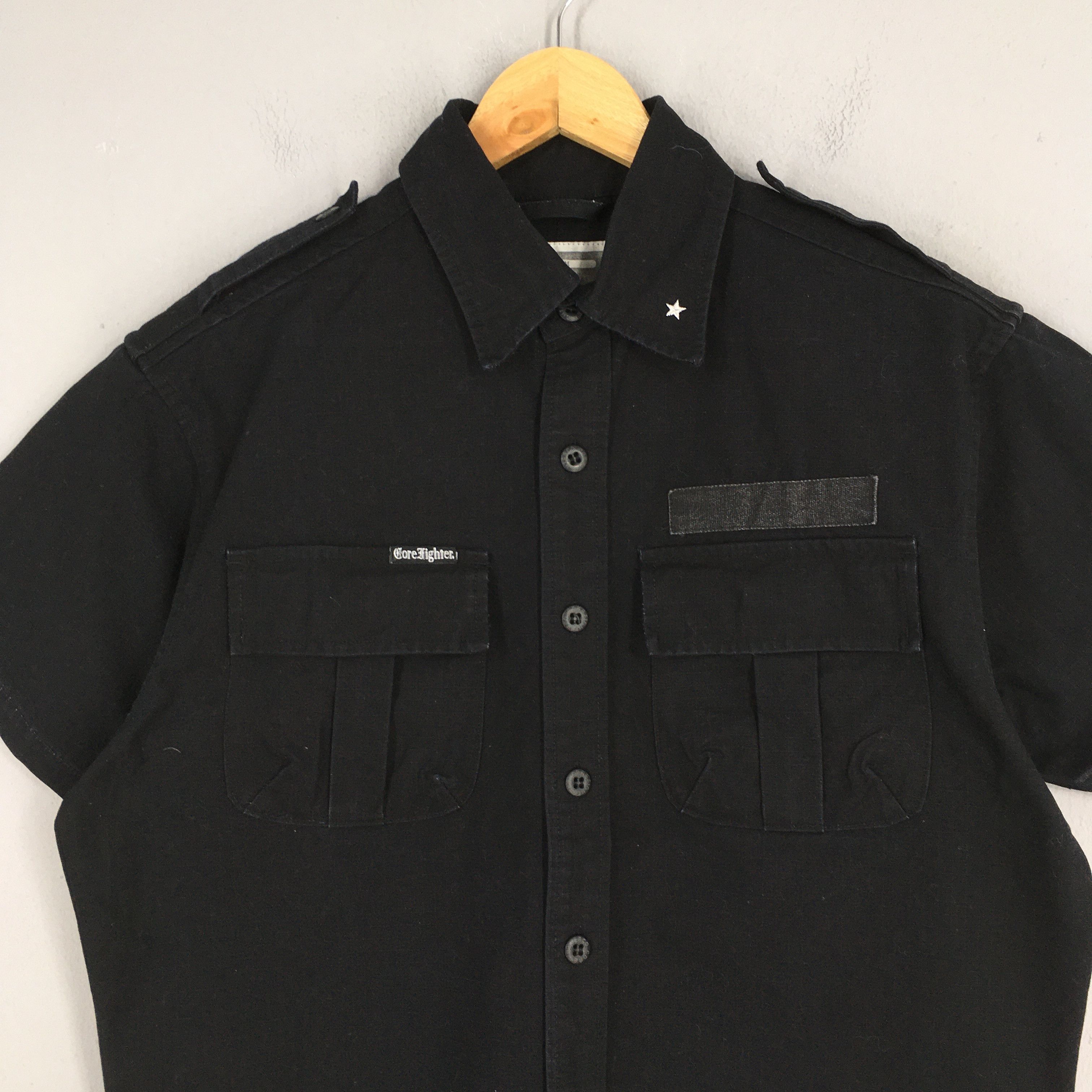 Vintage Vintage Core Fighter Black Work Shirt Medium Size US M / EU 48-50 / 2 - 2 Thumbnail
