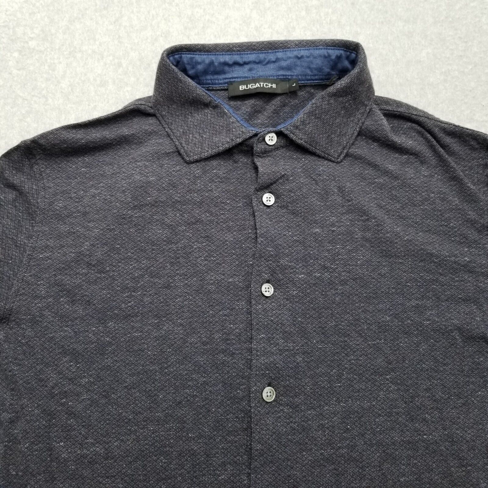 BUGATCHI Bugatchi Shirt Mens L Button Up Long Sleeve Knit Casual Size US L / EU 52-54 / 3 - 4 Thumbnail