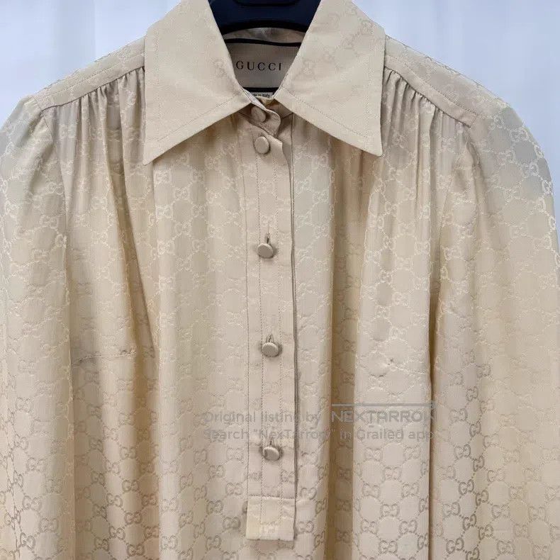 Gucci Gucci Dark pattern old flower full print silk shirt Size XS / US 0-2 / IT 36-38 - 3 Thumbnail