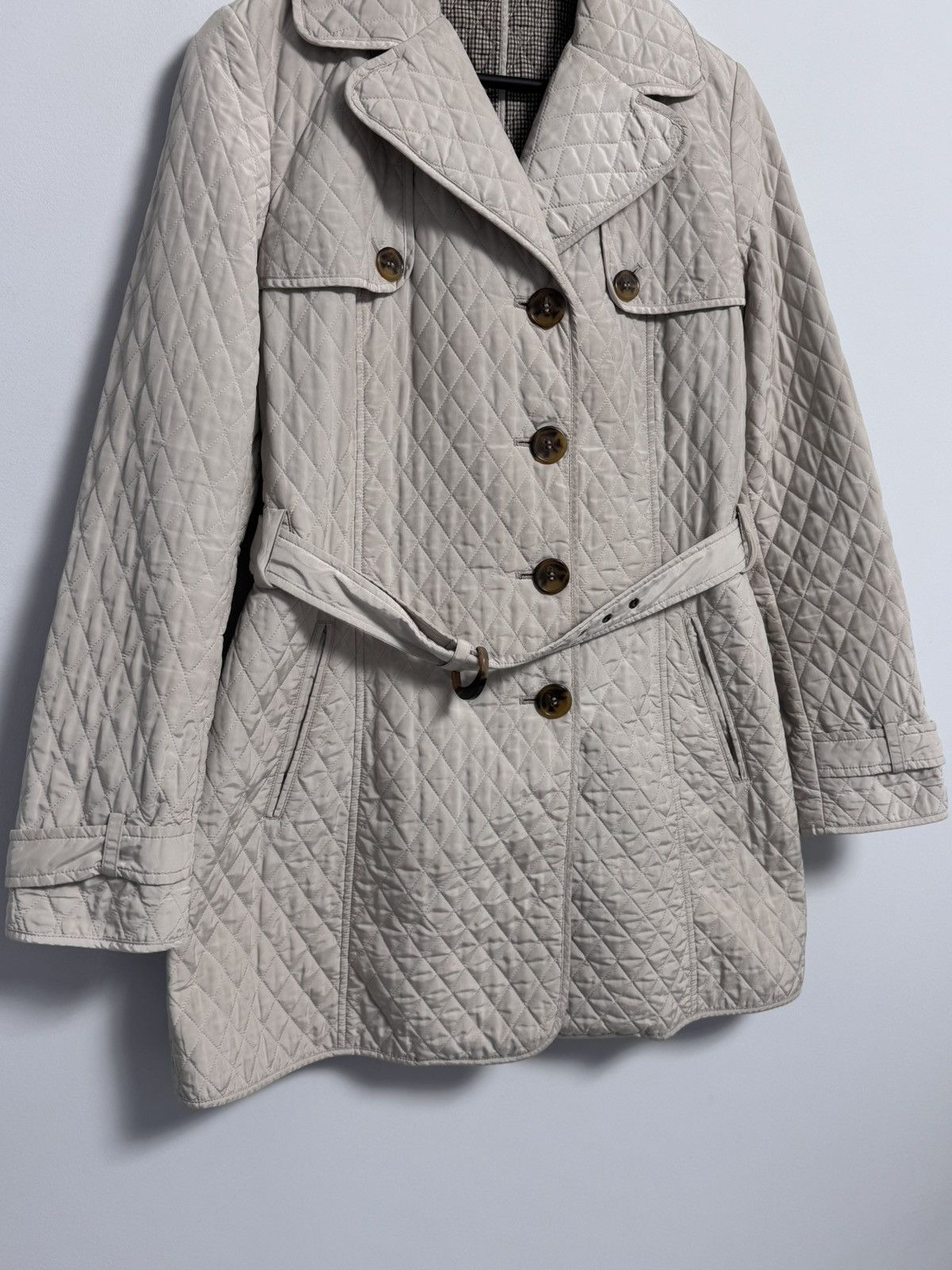 Max Mara Max Mara Quilted Trench Belted Jacket Gray Silver Puffer Size M / US 6-8 / IT 42-44 - 5 Thumbnail