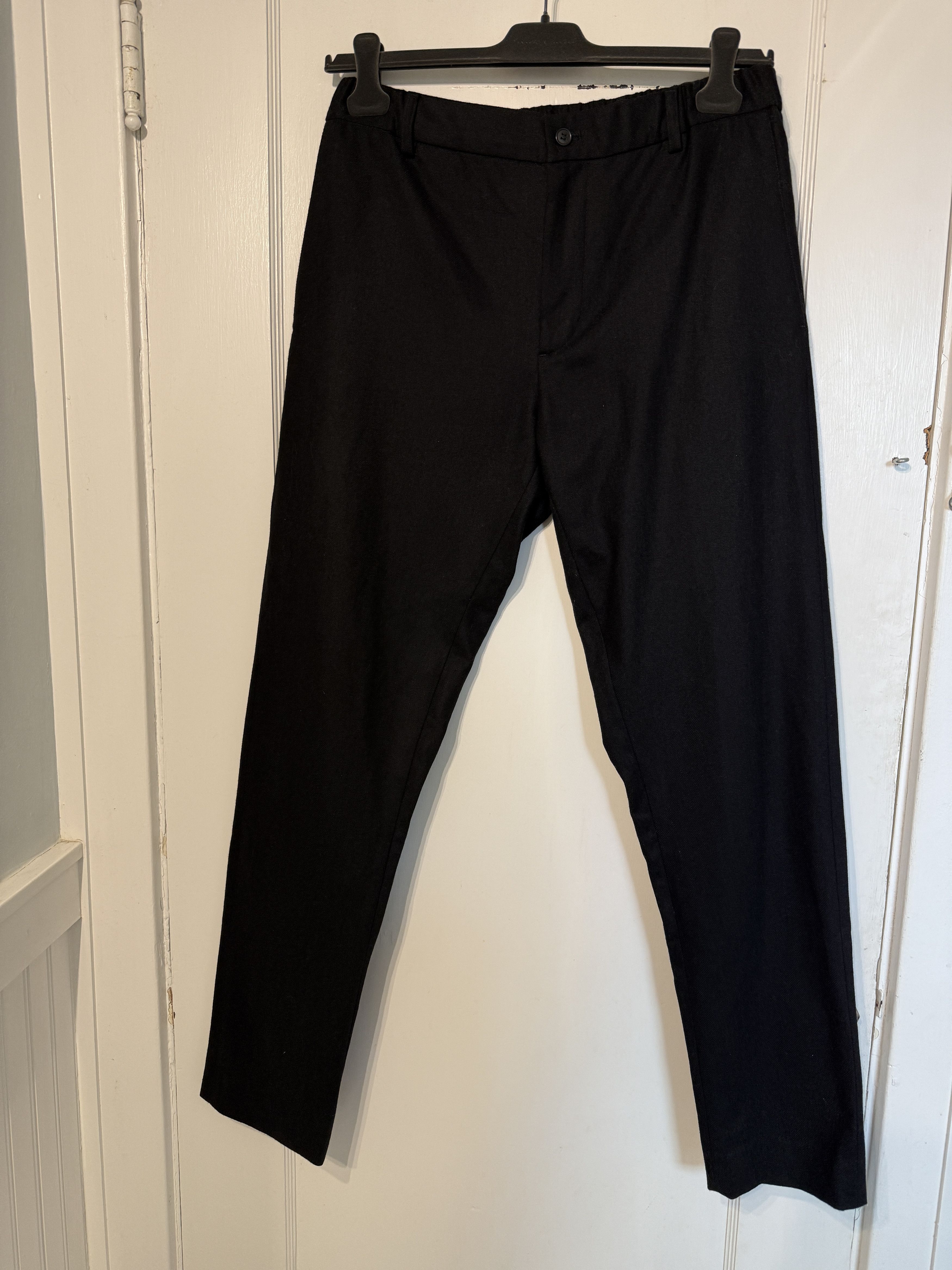 Stephan Schneider Black Wool-Cotton-Nylon Trousers Size US 34 / EU 50 - 1 Thumbnail