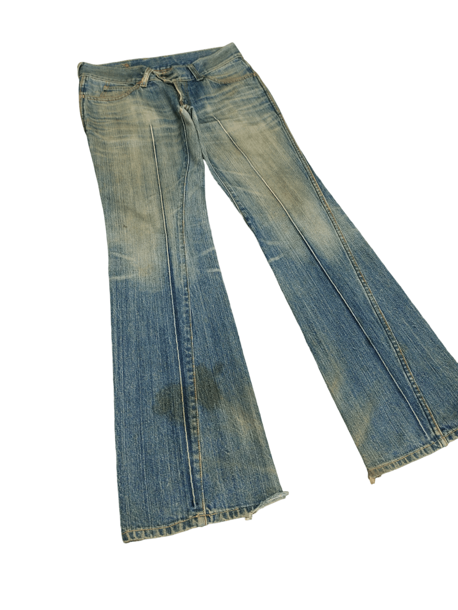 BUFFALO BOBS Flare Jeans Buffalo Spiral Cut Distress Rusty Boot Cut Size US 30 / EU 46 - 3 Thumbnail