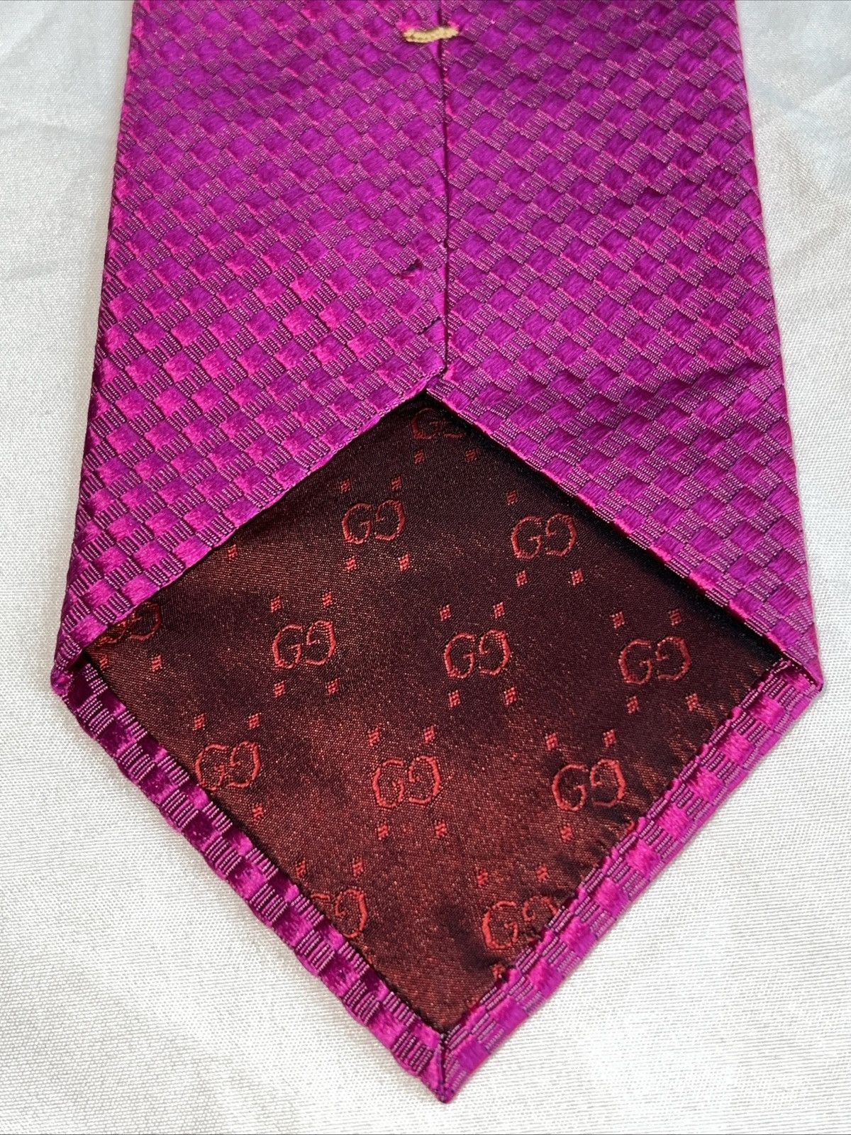 Gucci Gucci Men’s Pink Silk Tie Size ONE SIZE - 4 Thumbnail