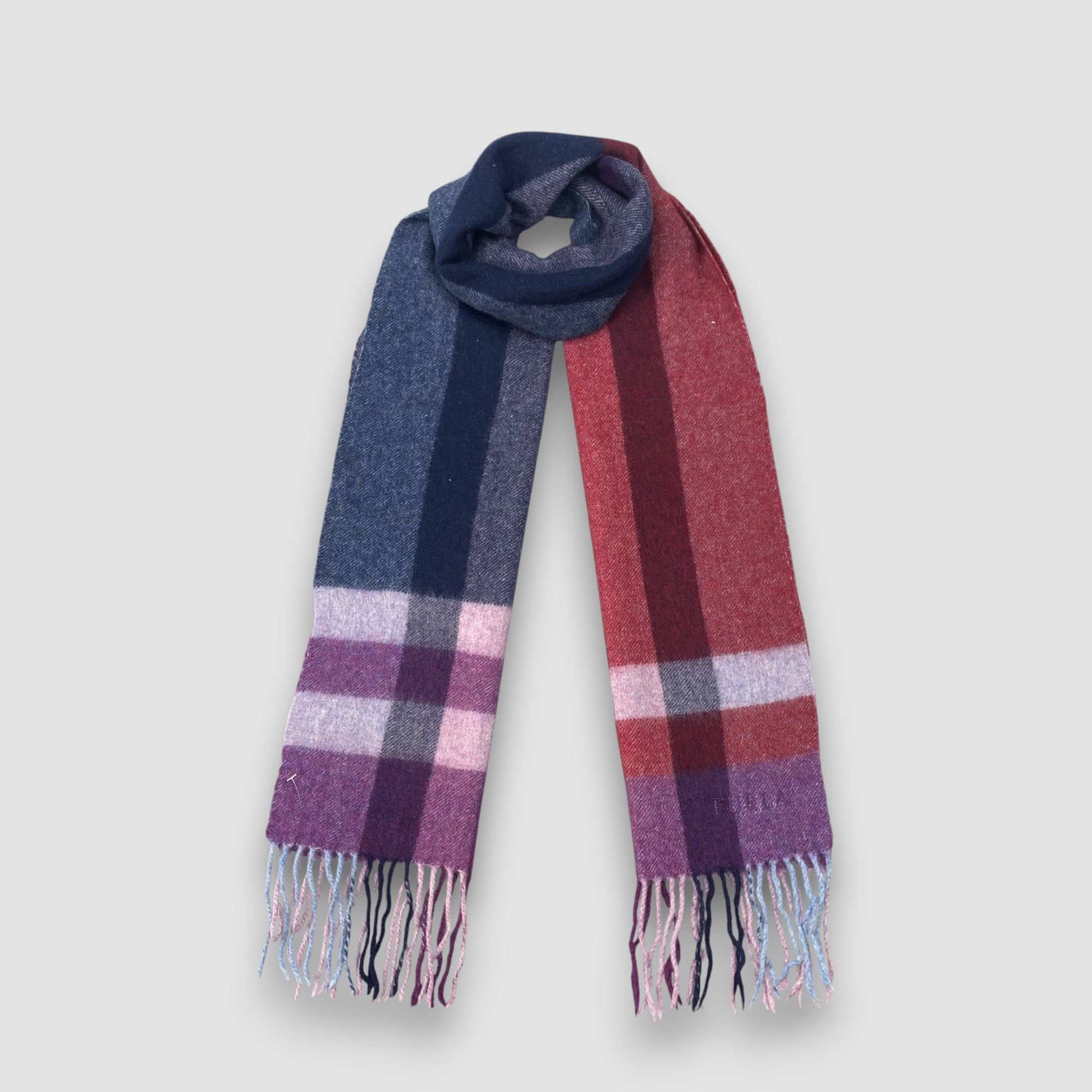 Furla Vintage Furla Scarf Muffler Plaid Winter Cashmere Scarves Size ONE SIZE - 1 Thumbnail
