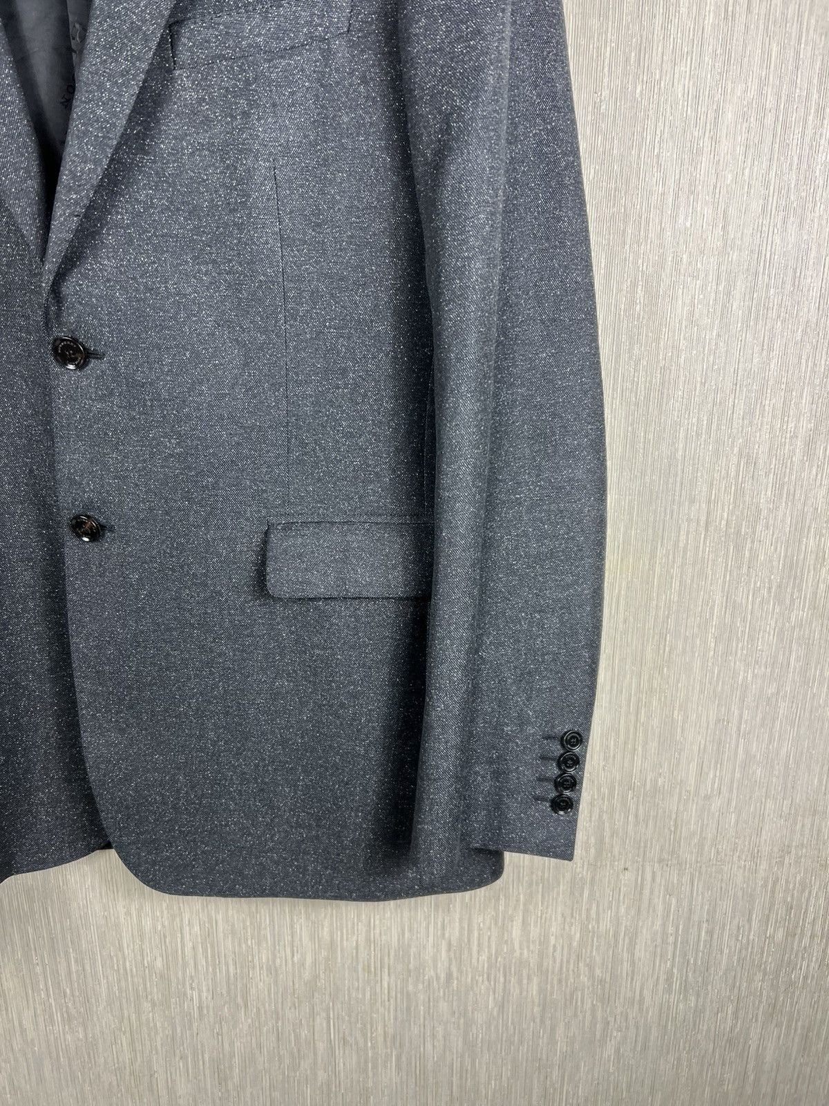 Burberry Burberry London wool silk gradient grey spray blazer jacket Size 54R - 6 Thumbnail