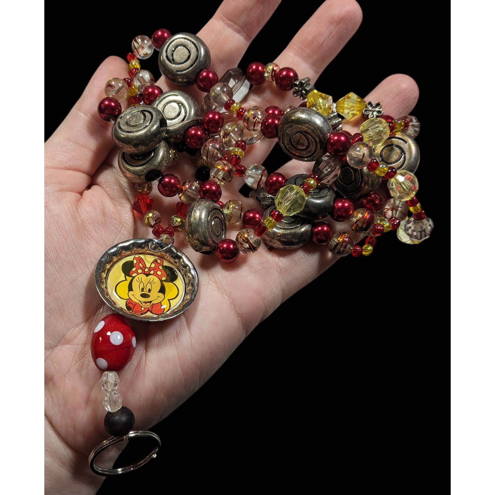 Other Upcycled Minnie Mouse Beaded Keychain Lanyard Size ONE SIZE - 6 Thumbnail