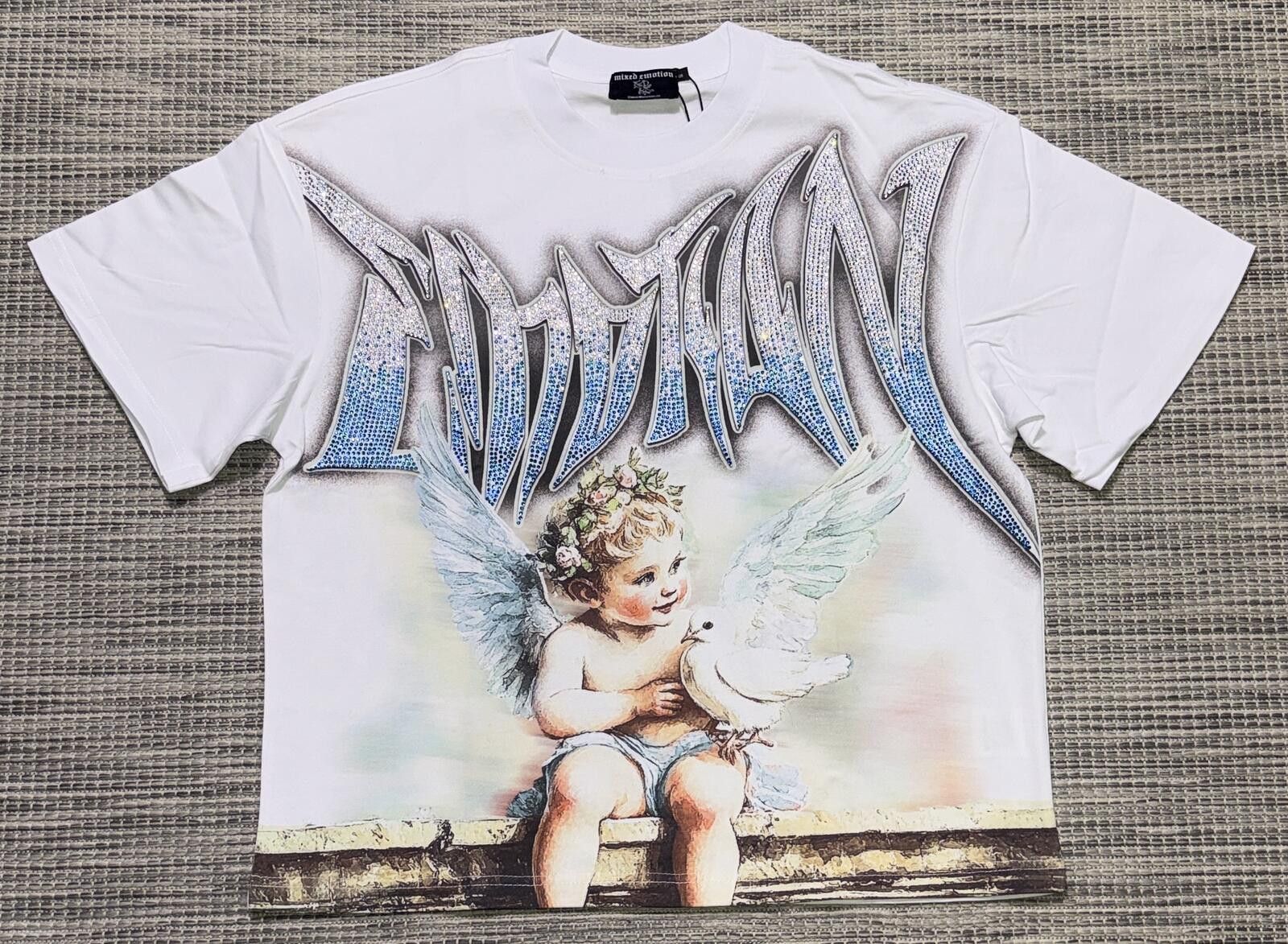 Other Mixed Emotion Dove Rhinestone Tee Size US S / EU 44-46 / 1 - 1 Thumbnail