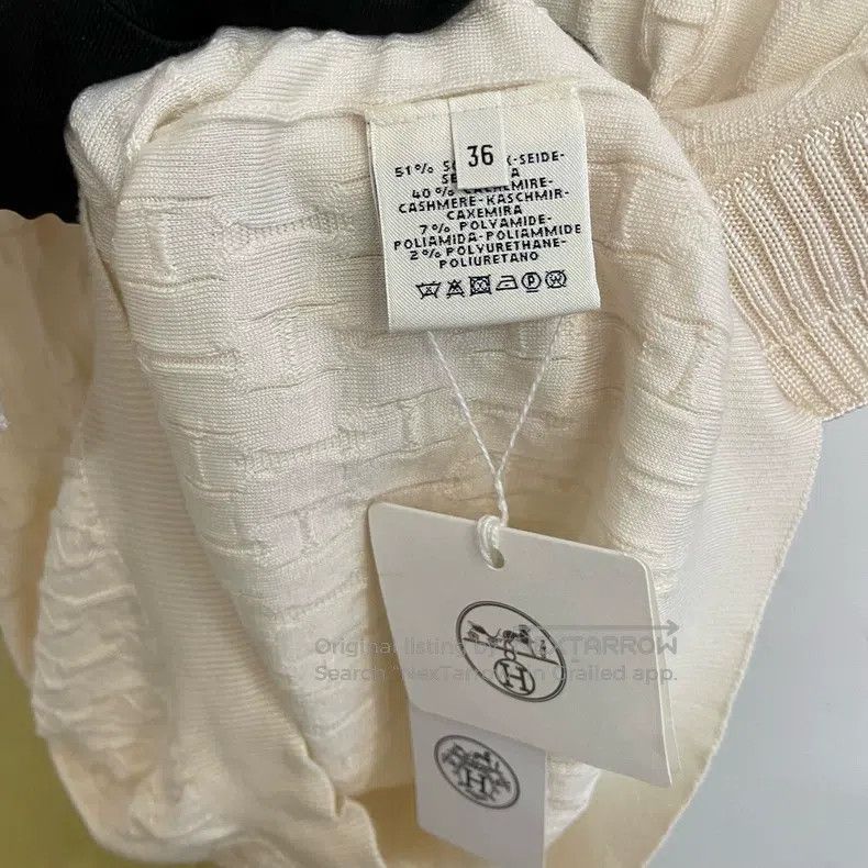 Hermes Hermes Beige silk and cashmere full print Size XS / US 0-2 / IT 36-38 - 5 Thumbnail