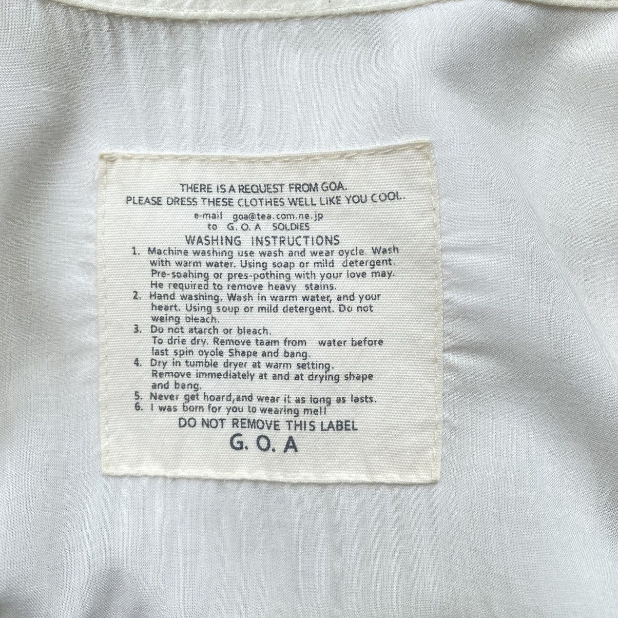 Japanese Brand G.O.A White Soft Long Sleeve Shirt Size US XL / EU 56 / 4 - 5 Thumbnail