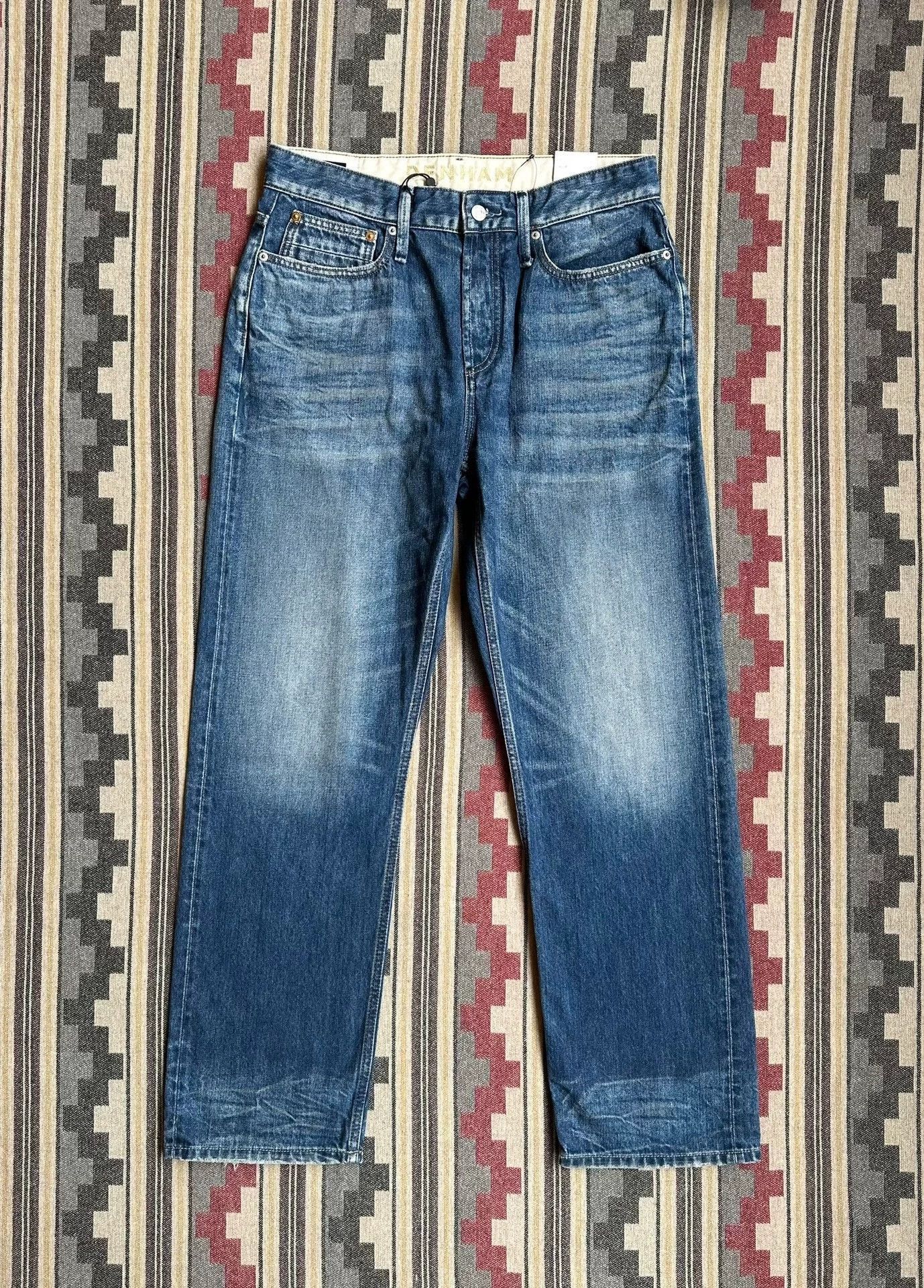 DENHAM Blue Denim Straight-Leg Jeans Size US 30 / EU 46 - 1 Thumbnail