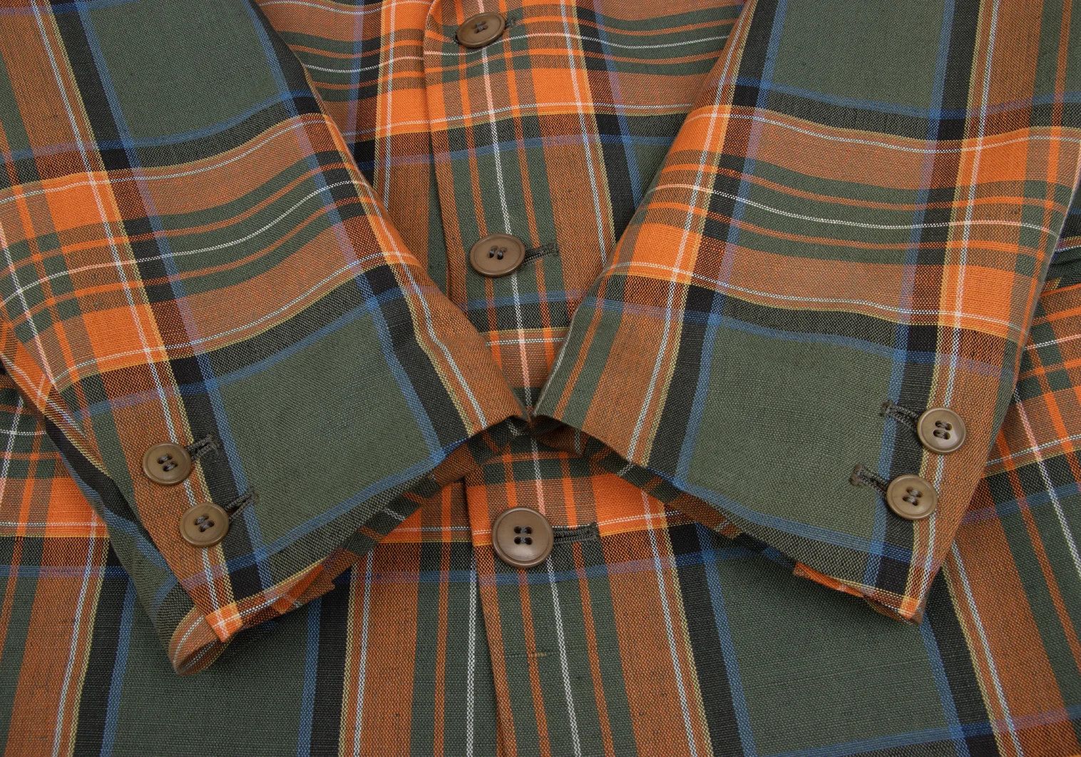 Jean Paul Gaultier Linen Cotton Tartan Check 3B Jacket Multi M Size Size US M / EU 48-50 / 2 - 8 Thumbnail
