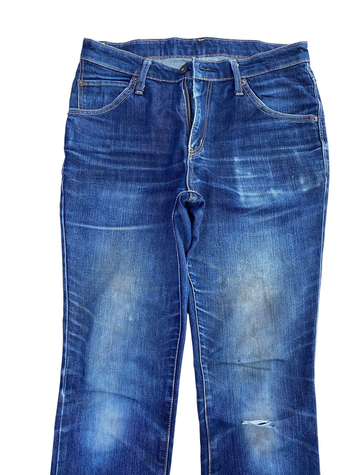 Edwin Vintage Edwin Faded Wash Ripped Style Flare Jeans Size US 30 / EU 46 - 2 Thumbnail
