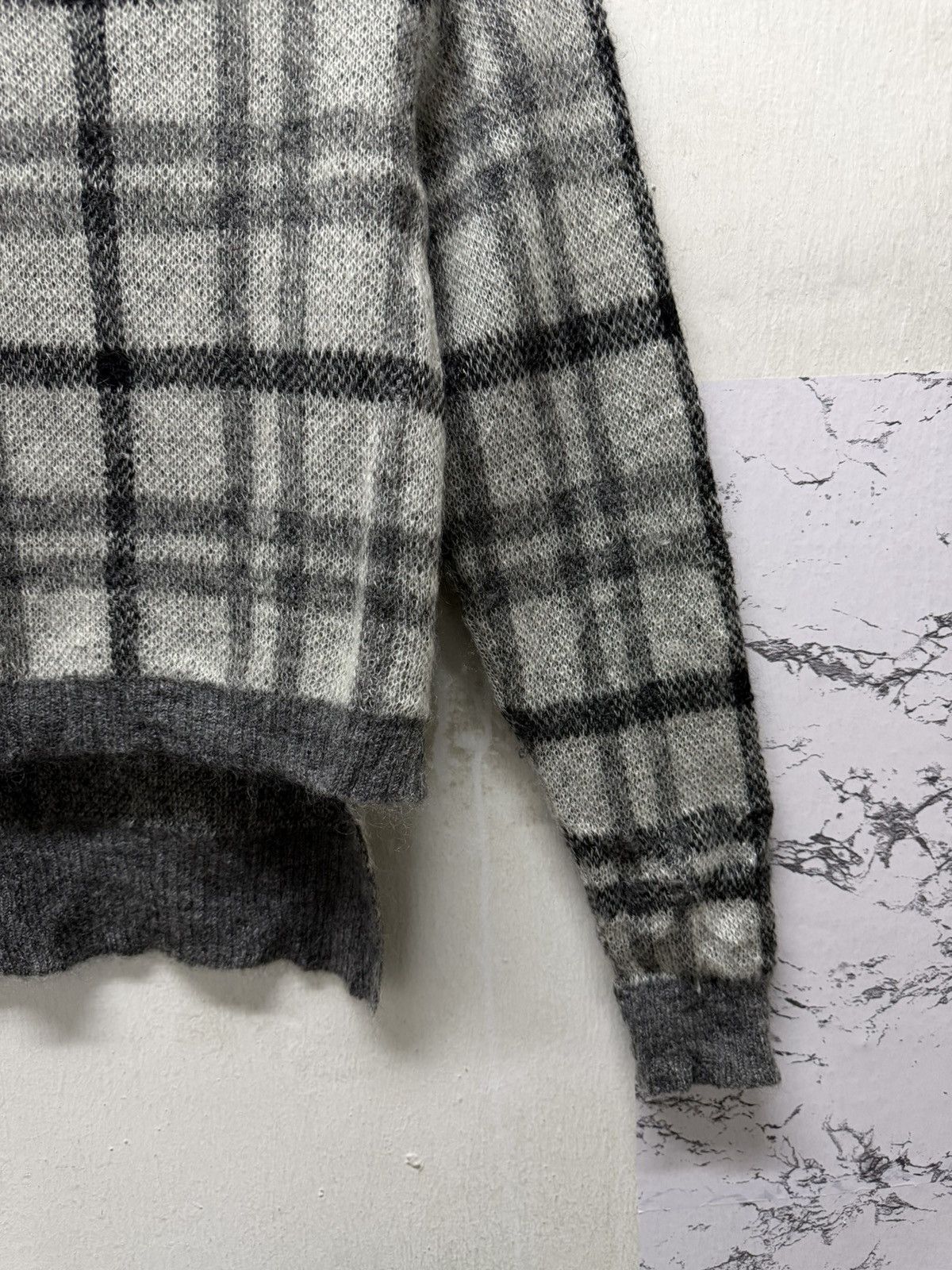 Aran Isles Knitwear Vintage Furfur Crewneck Plaid Knitwear Sweater Jumper Size XS / US 0-2 / IT 36-38 - 6 Thumbnail
