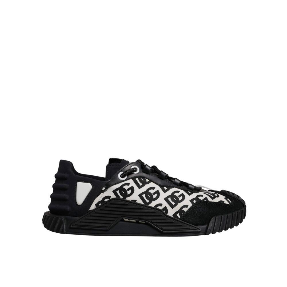 Dolce & Gabbana Dolce & Gabbana Black Logo Lace Up Low Top NS1 Sneakers Shoe Size US 9 / EU 42 - 1 Thumbnail