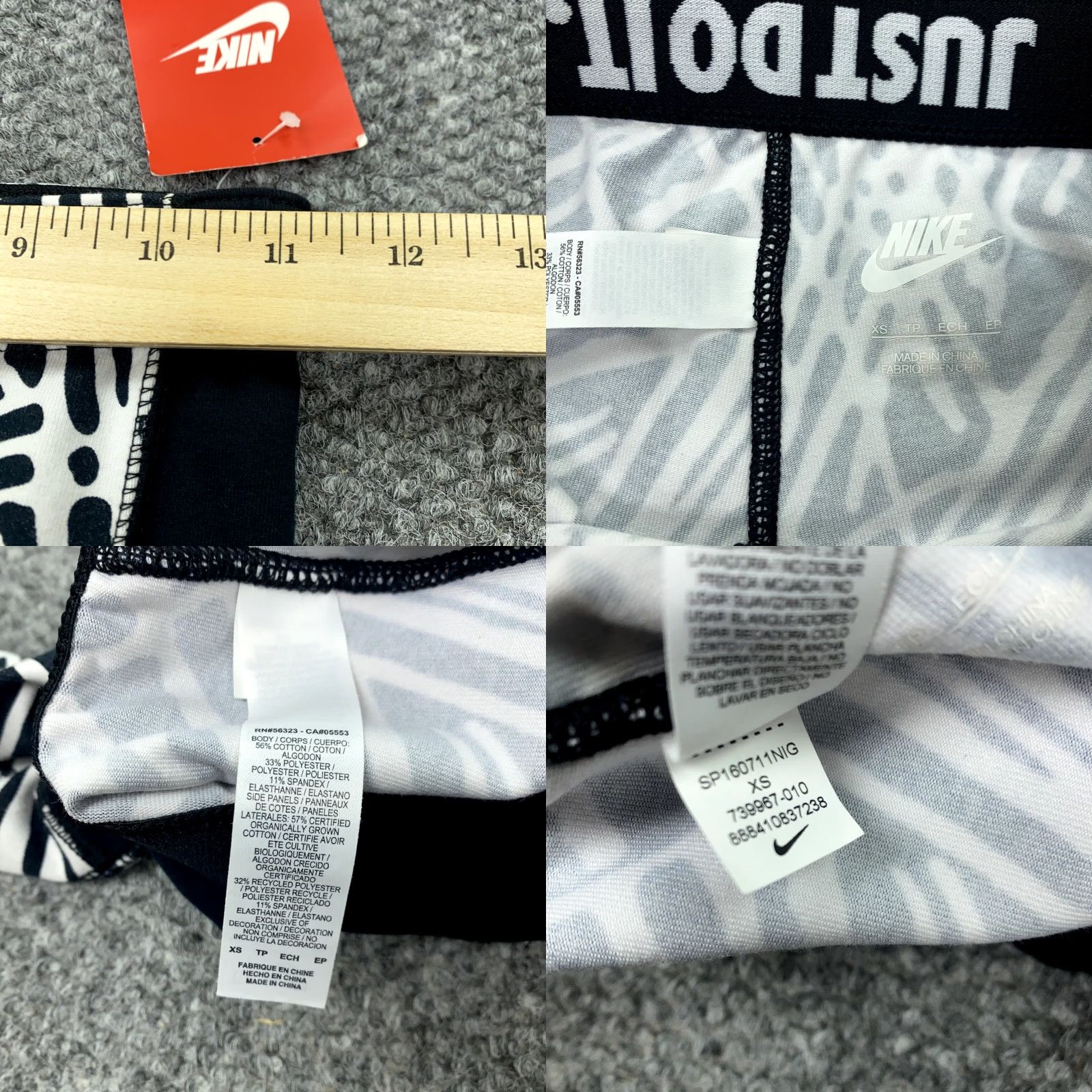Nike Nike Leggings Womens XS Black All Over Print Stretch NWT Leg-A-See Geometric Athletic Shoes? Size 26" / US 2 / IT 38 - 8 Thumbnail