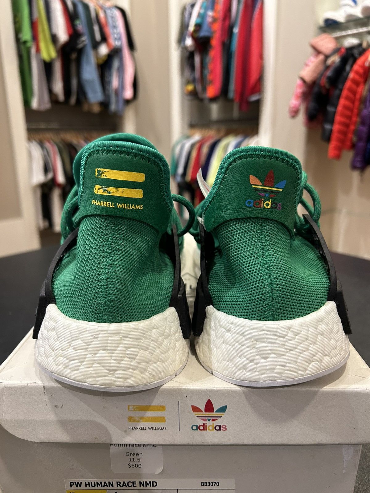Adidas Adidas Pharrell Hu NMD Green Size US 11.5 / EU 44-45 - 3 Thumbnail